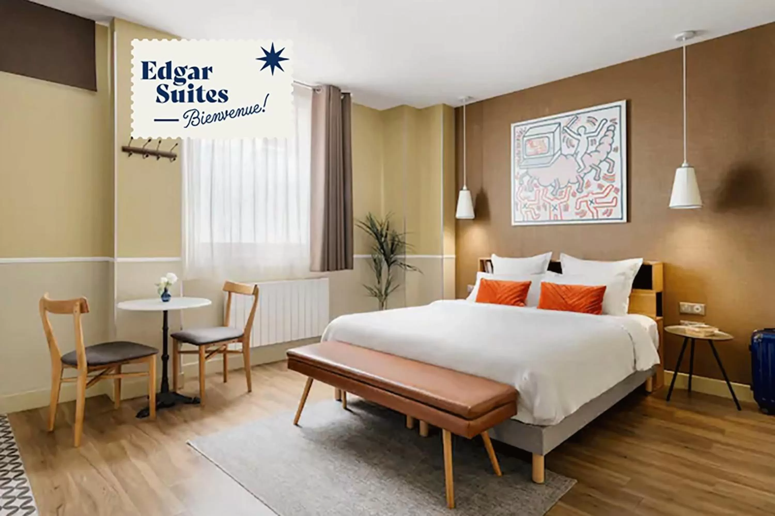 TV and multimedia, Bed in Edgar Suites Expo Paris Porte de Versailles