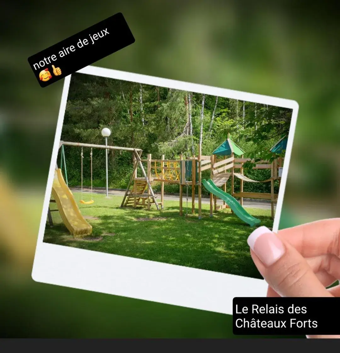 Children play ground in Le Relais Des Chateaux Forts