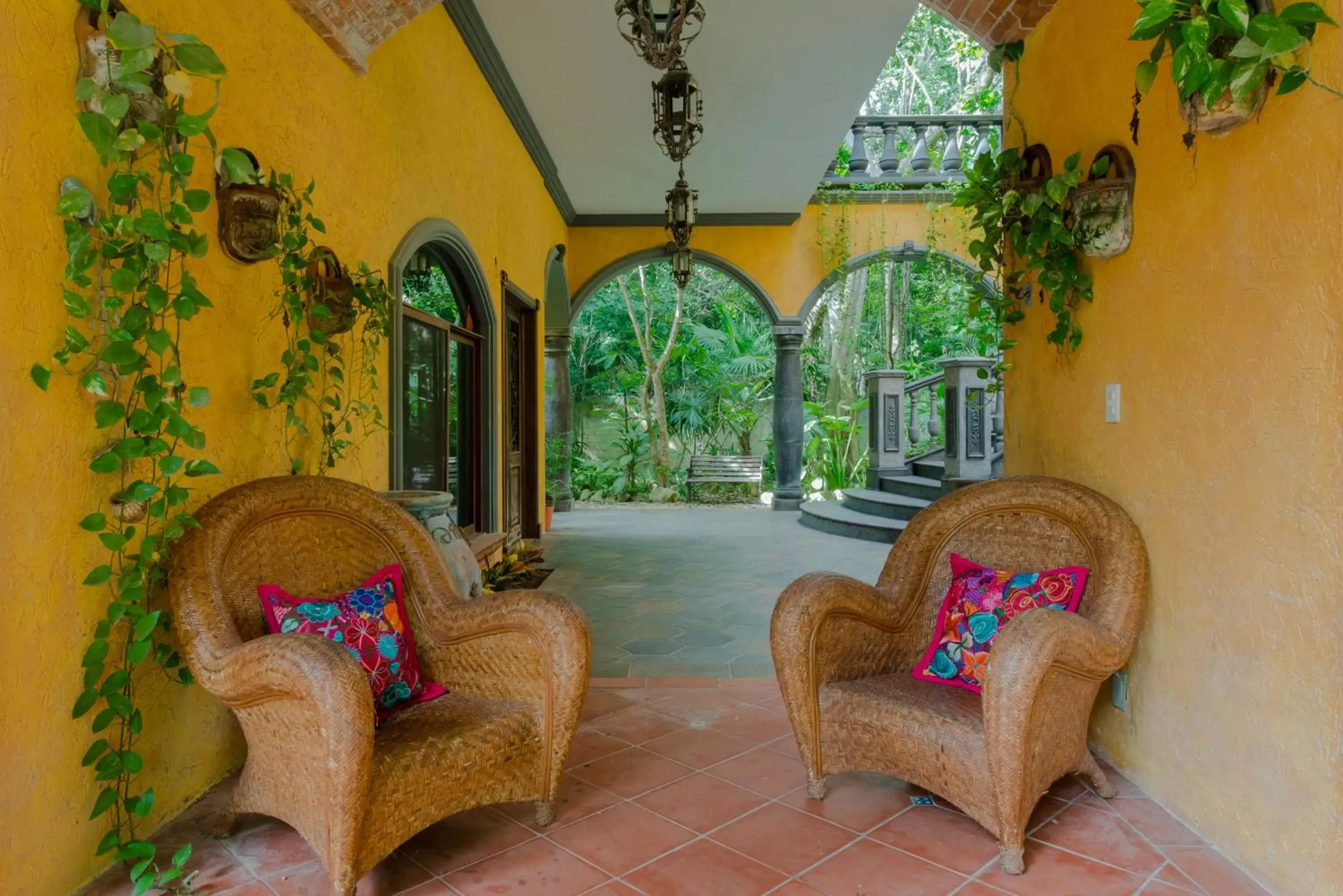 Balcony/Terrace, Seating Area in Hacienda Xcaret