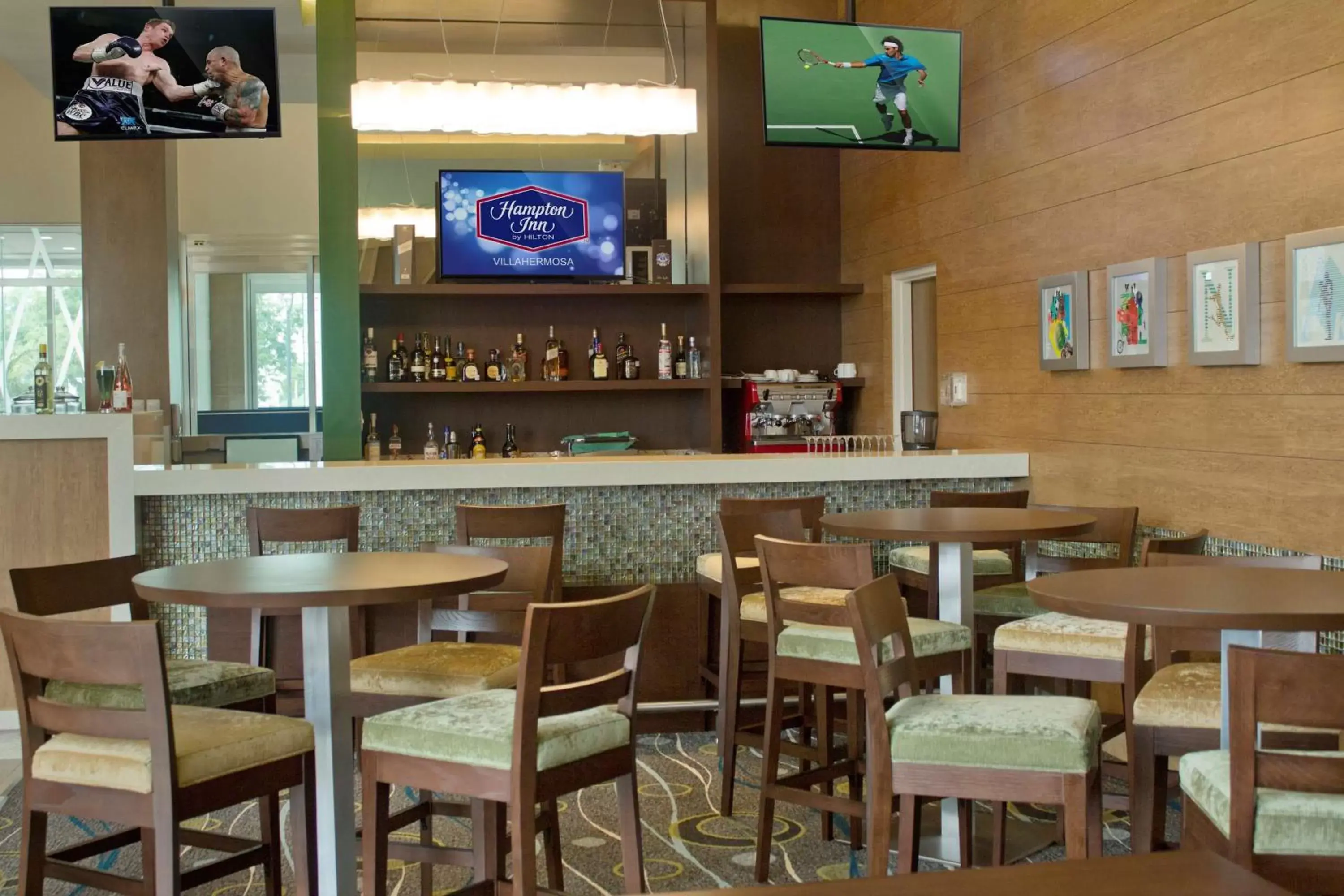 Lounge or bar, Restaurant/Places to Eat in Hampton Inn by Hilton Villahermosa