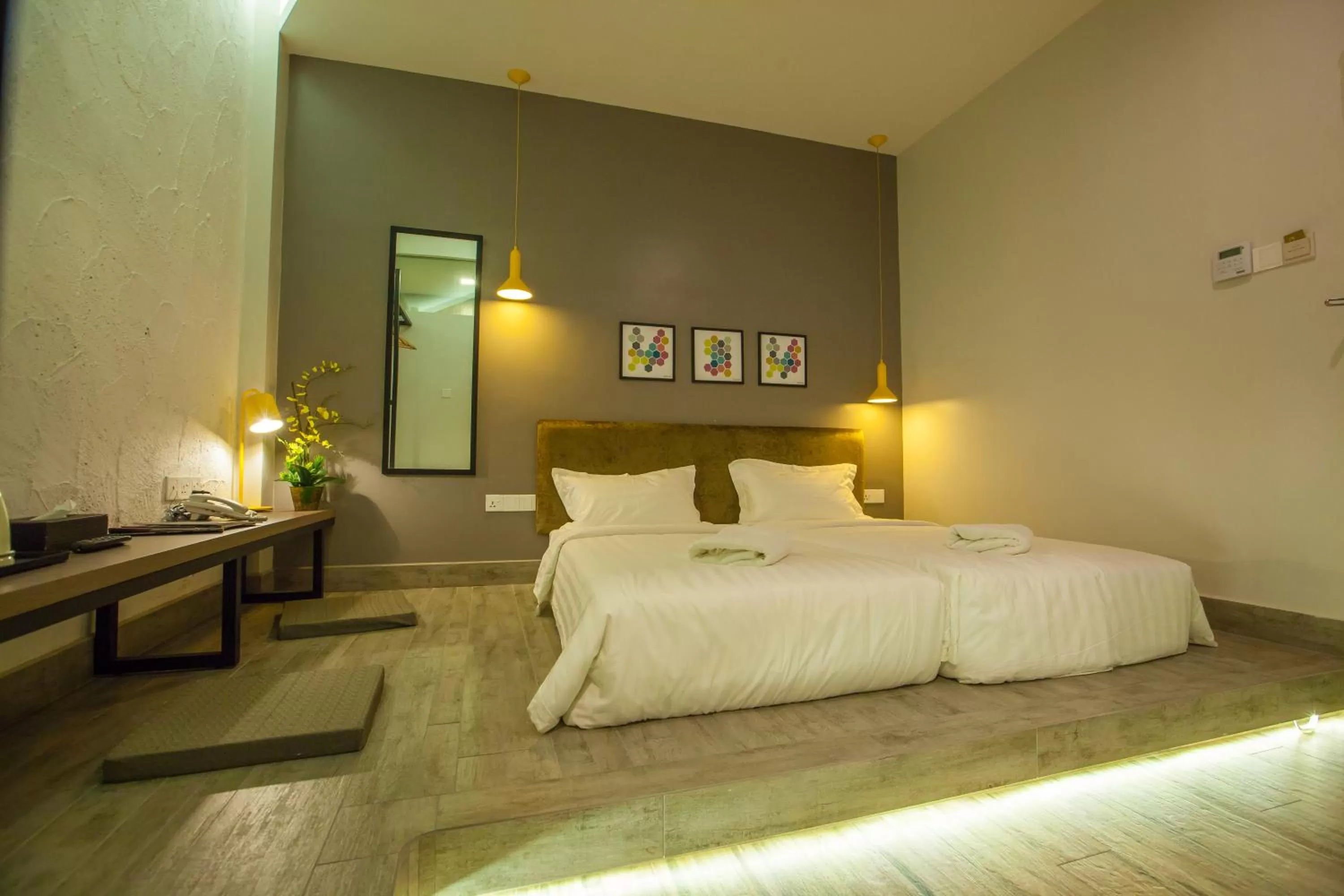 Decorative detail, Bed in Bzz Hotel Skudai