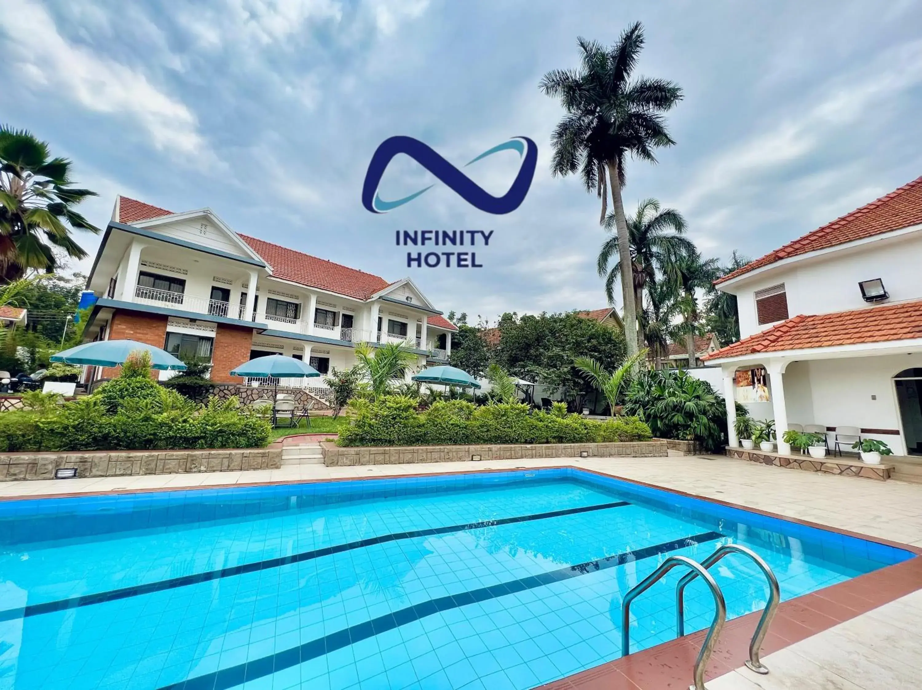 Pool view, Property Building in Infinity Hotel Kampala