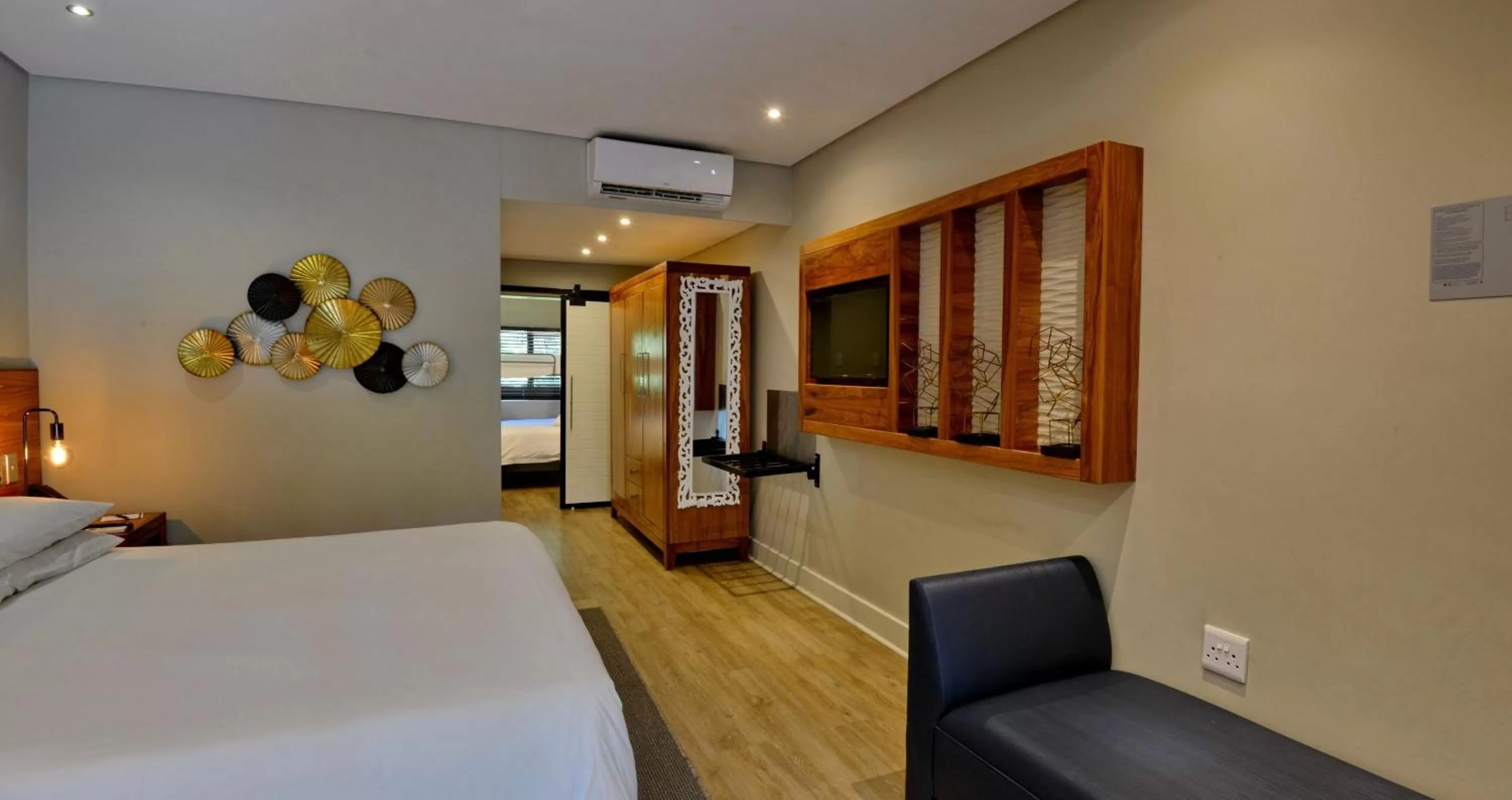 air conditioner, Bed in ANEW Resort Hunters Rest Rustenburg