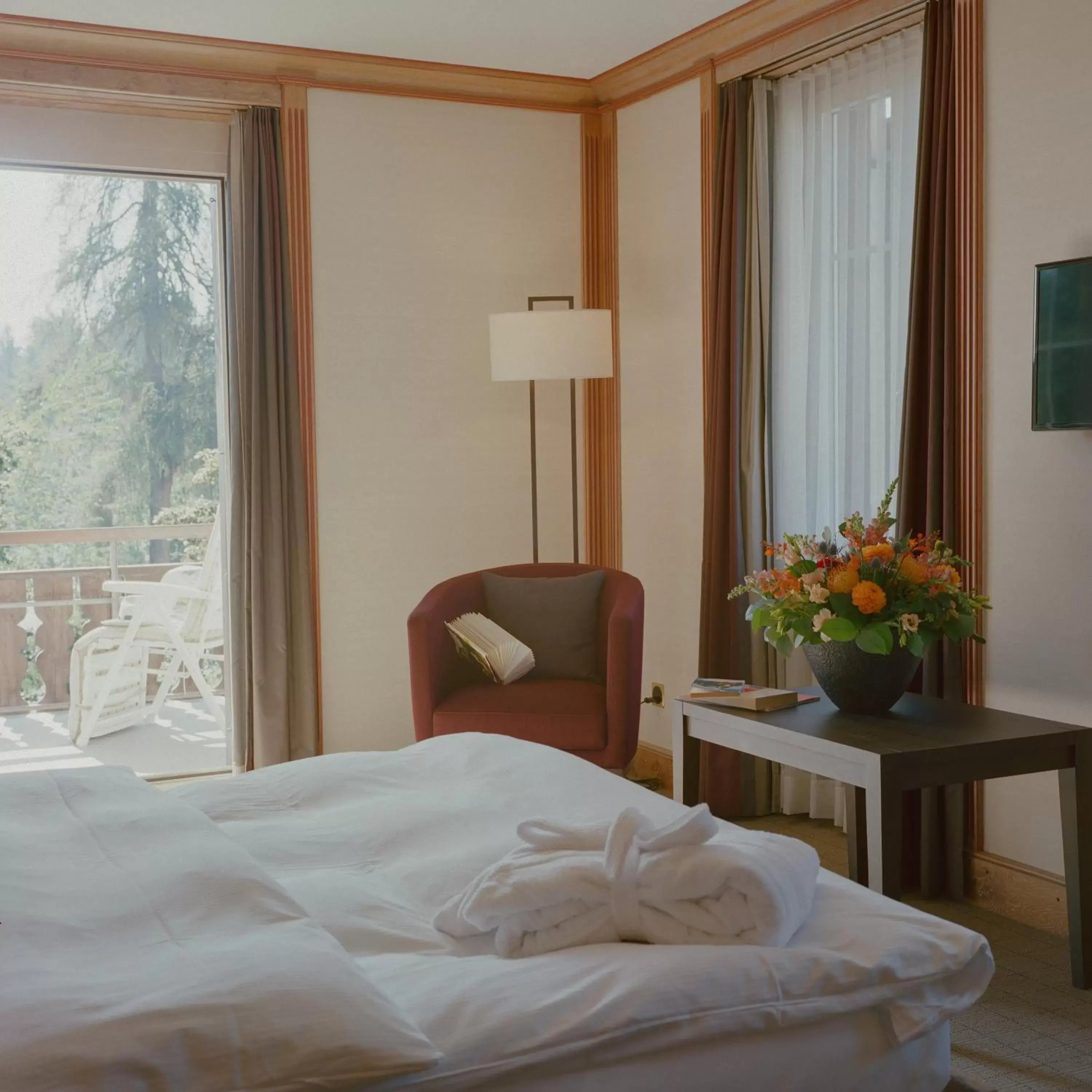 Bed in Hotel Adula