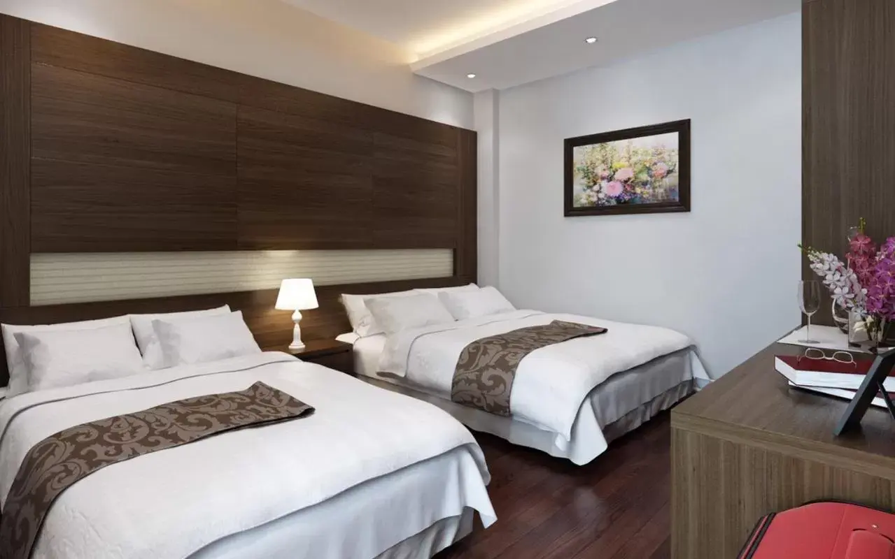 Photo of the whole room, Bed in Eco Luxury Hotel Hanoi