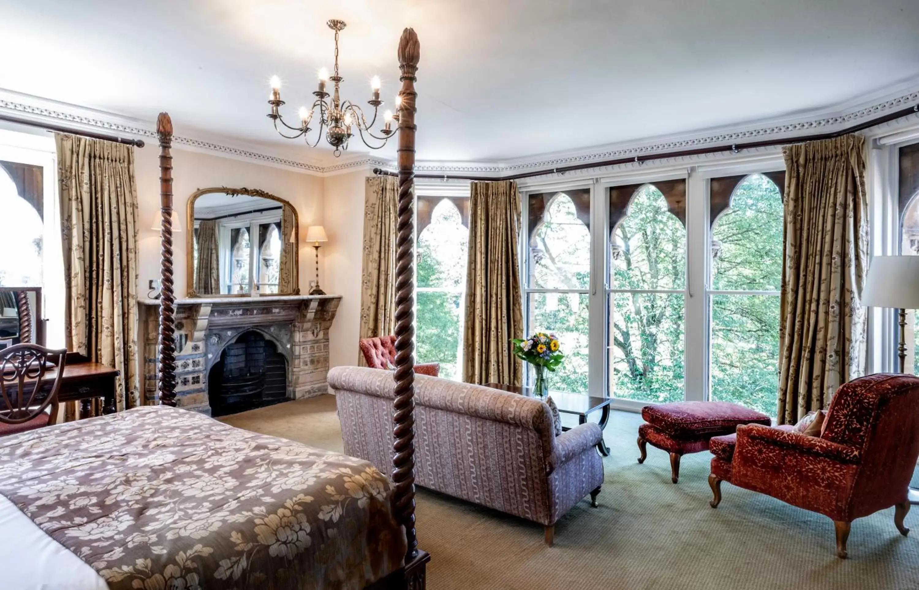 Bed, Seating Area in Ettington Park Hotel, Stratford-upon-Avon