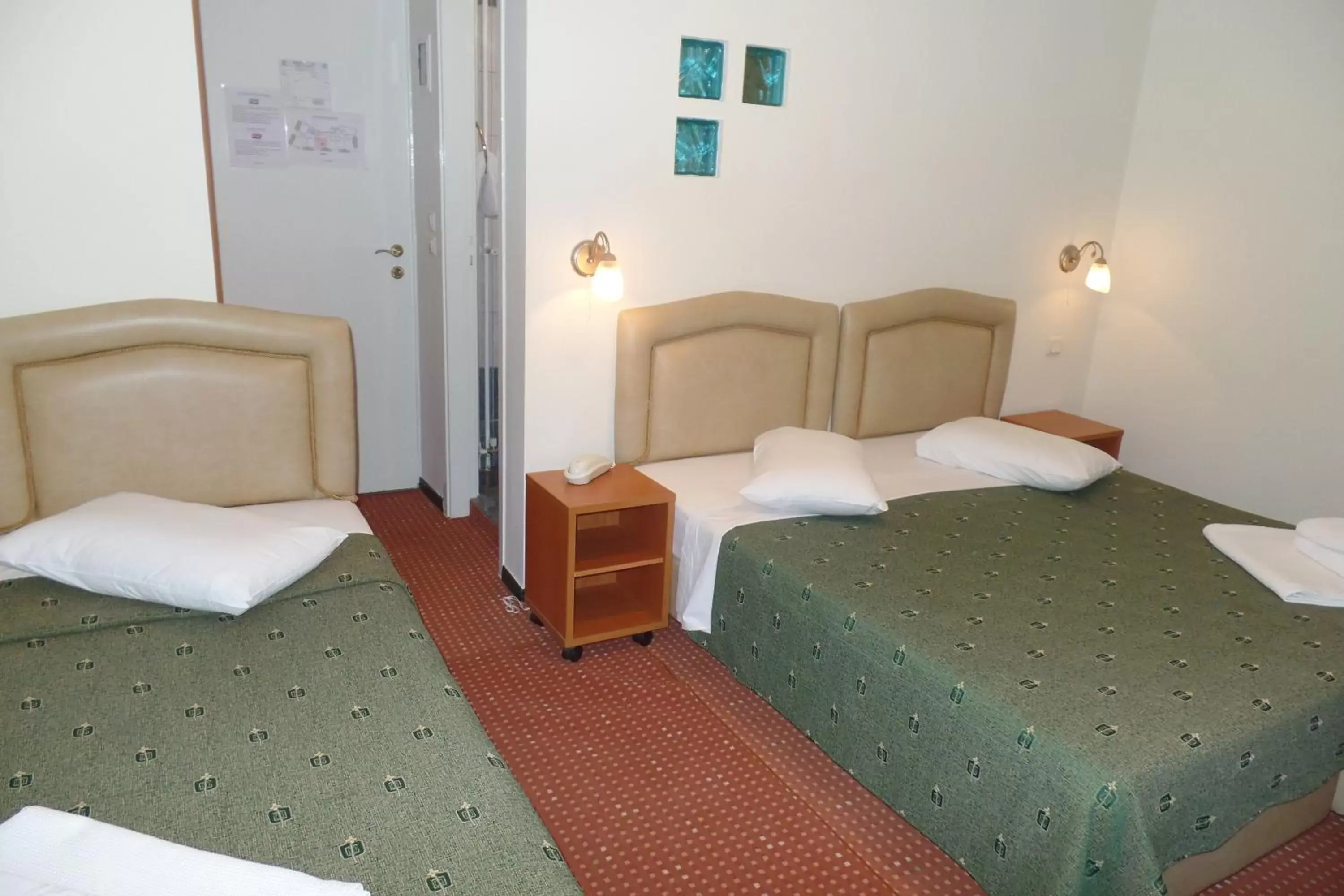 Bathroom, Bed in Nestorion Hotel