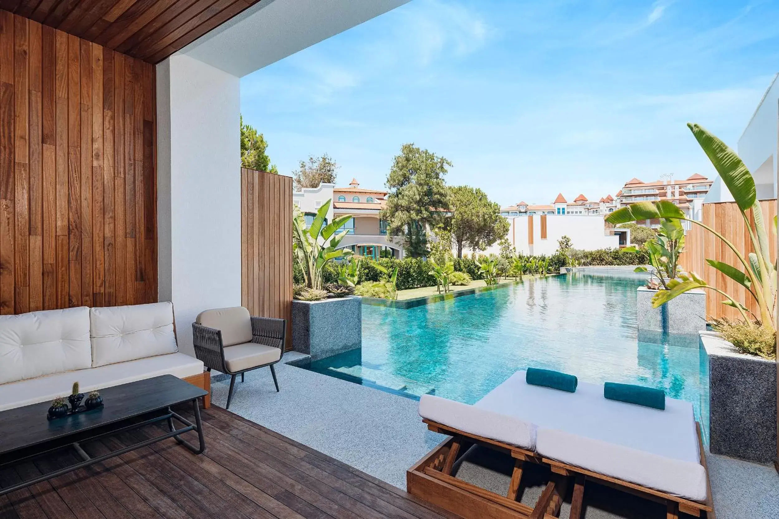 Balcony/Terrace, Swimming Pool in Sirene Belek Hotel
