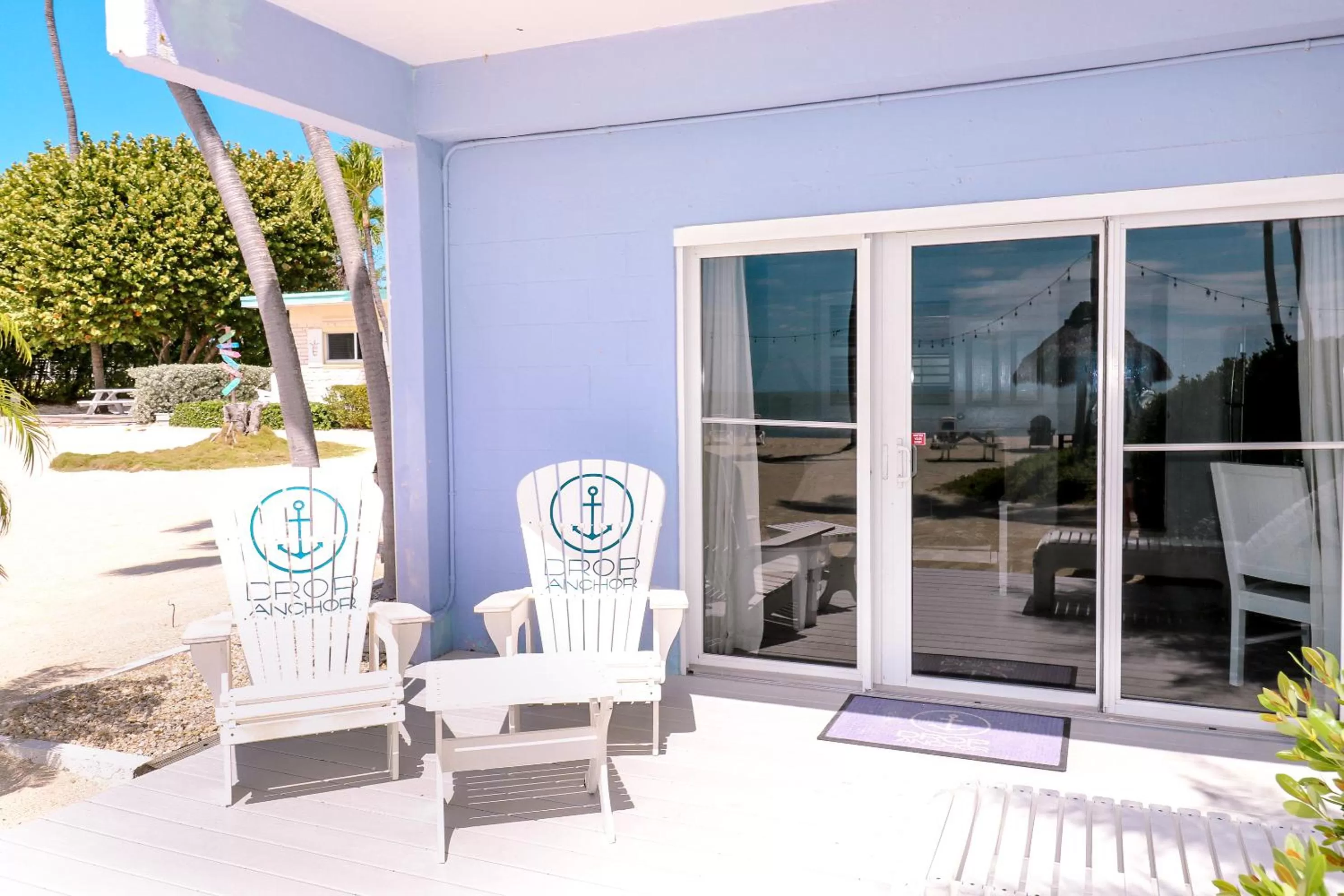 Patio in Drop Anchor Resort & Marina