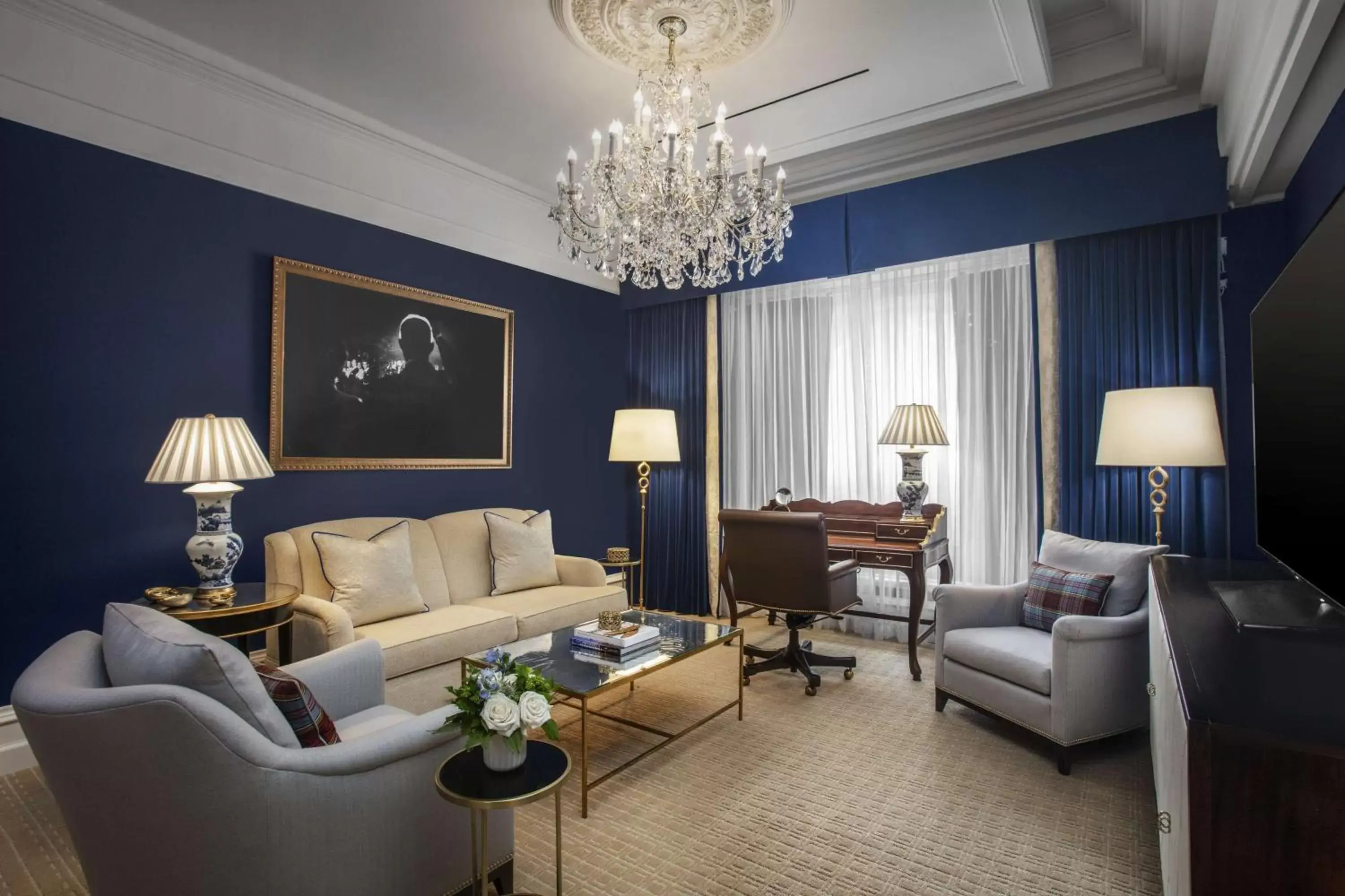 Bedroom, Seating Area in Waldorf Astoria Washington DC