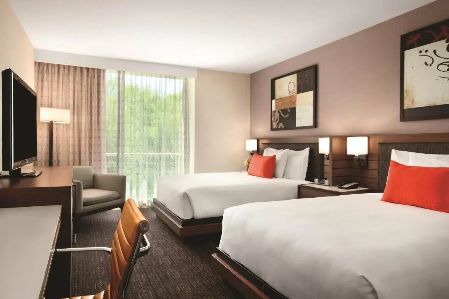 Queen Room with Two Queen Beds with Accessible Shower - Disability Access in Hyatt Lodge Oak Brook Chicago