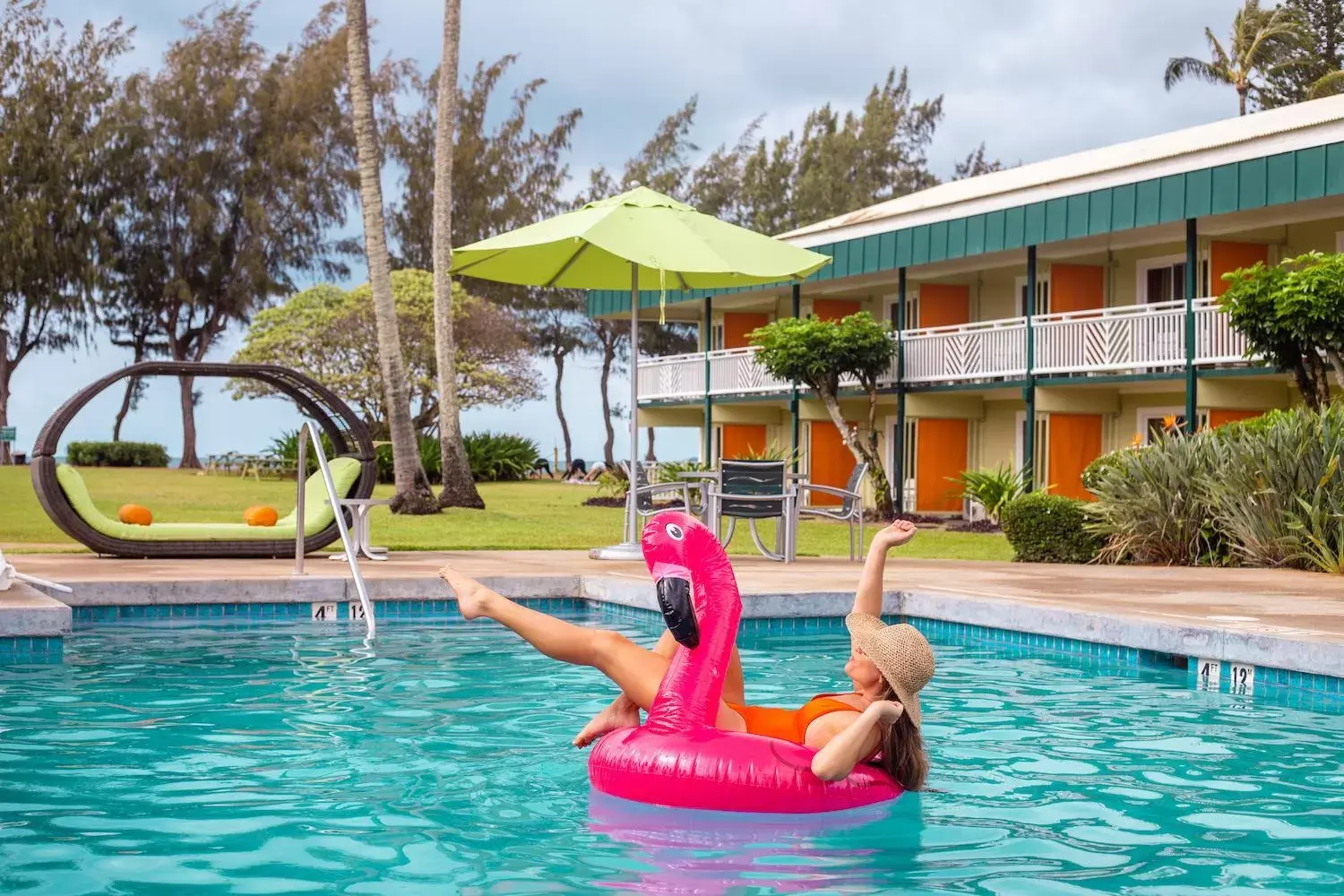 People, Swimming Pool in Kauai Shores Hotel