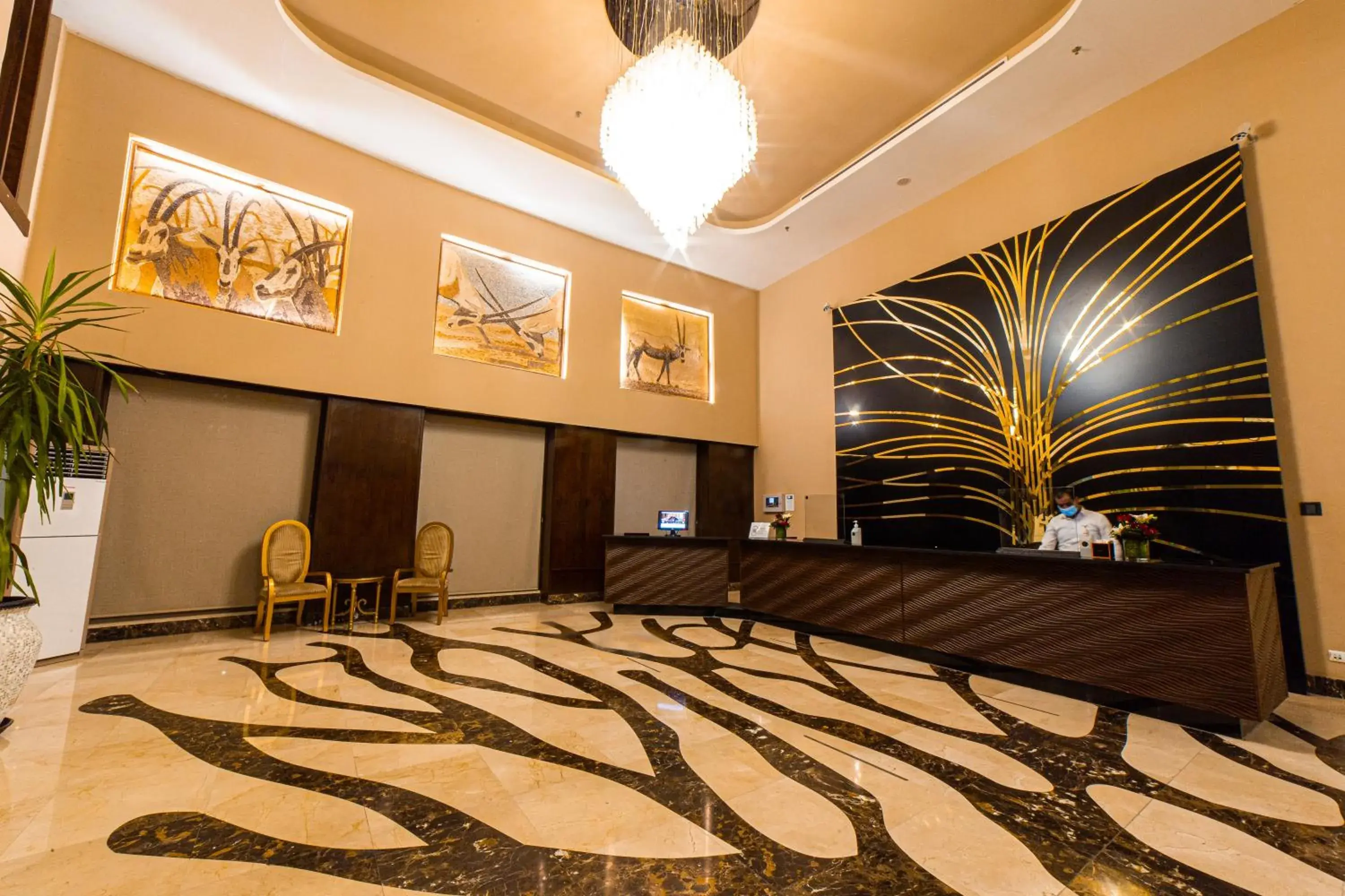 Lobby or reception, Bed in Oryx Aqaba