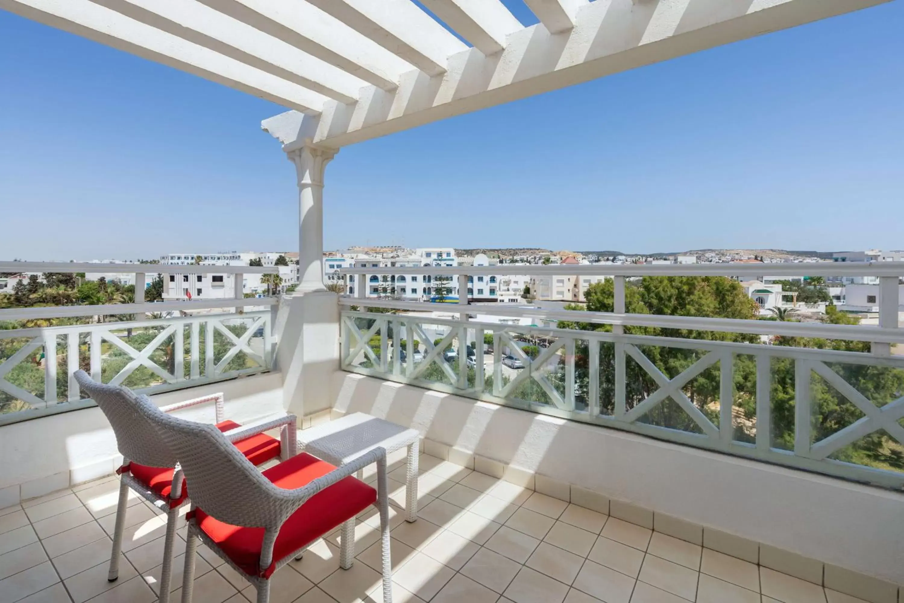 Bedroom, Balcony/Terrace in Radisson Blu Resort & Thalasso Hammamet