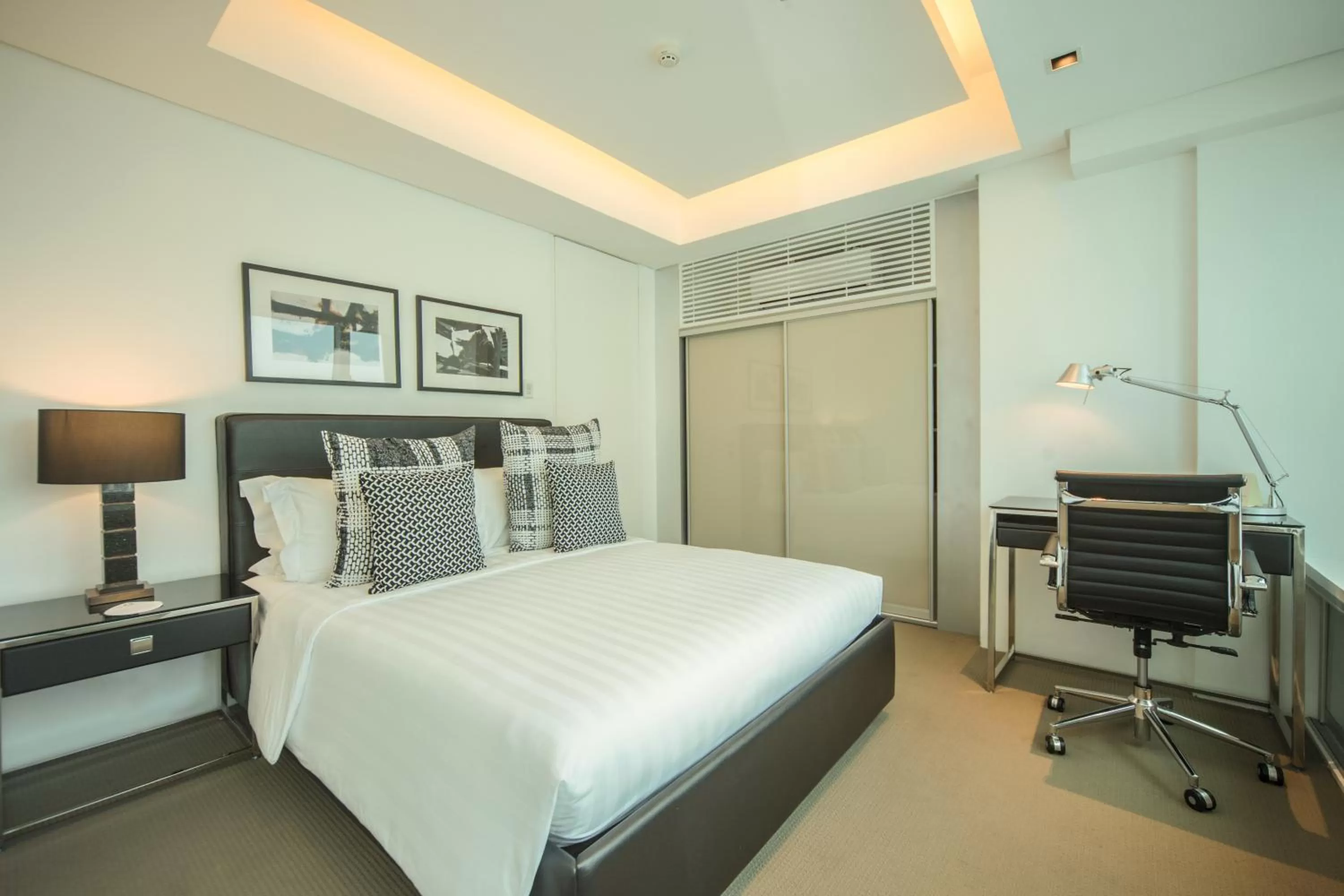 Bed in The Alpha Suites