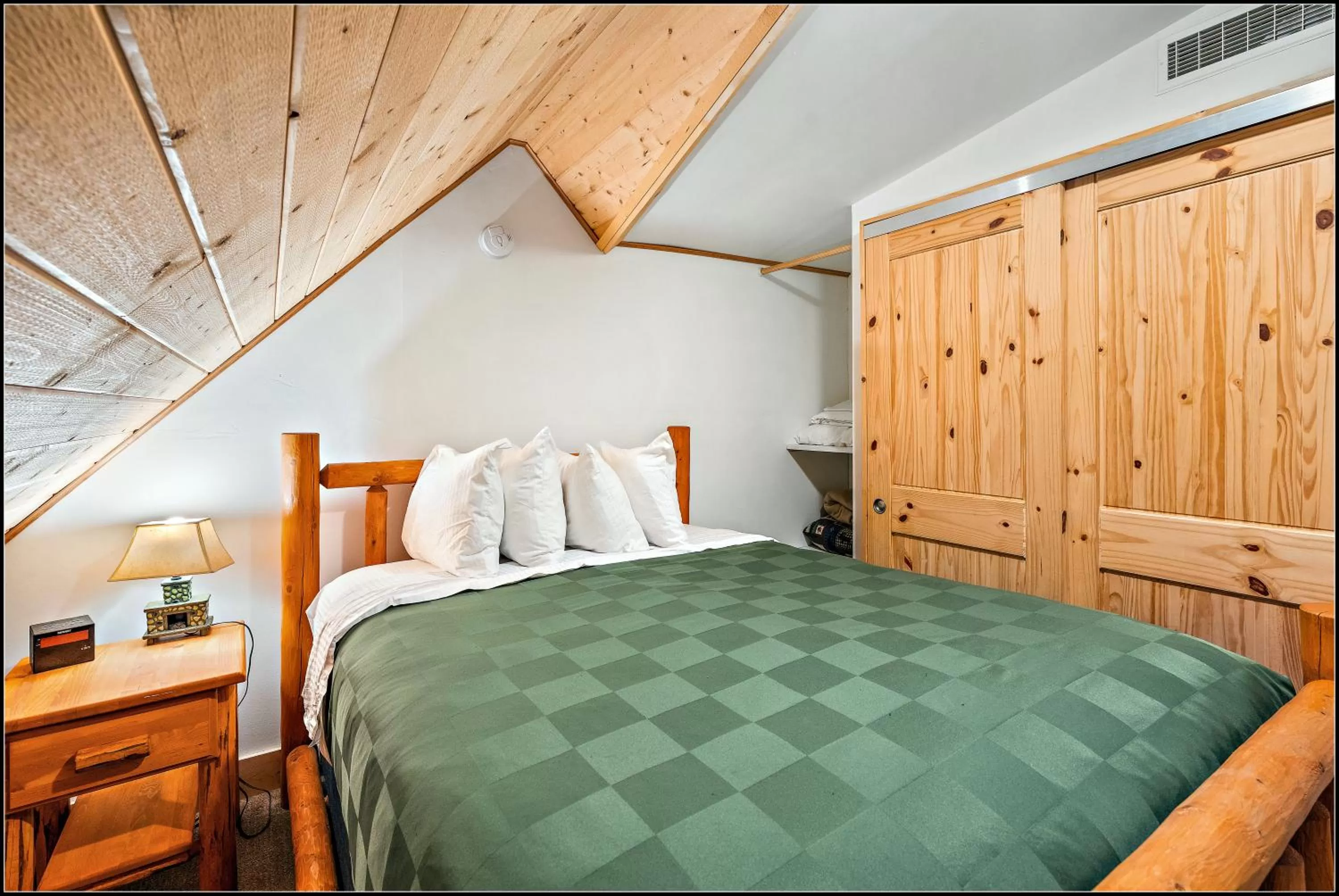 Bed in Brundage Bungalows