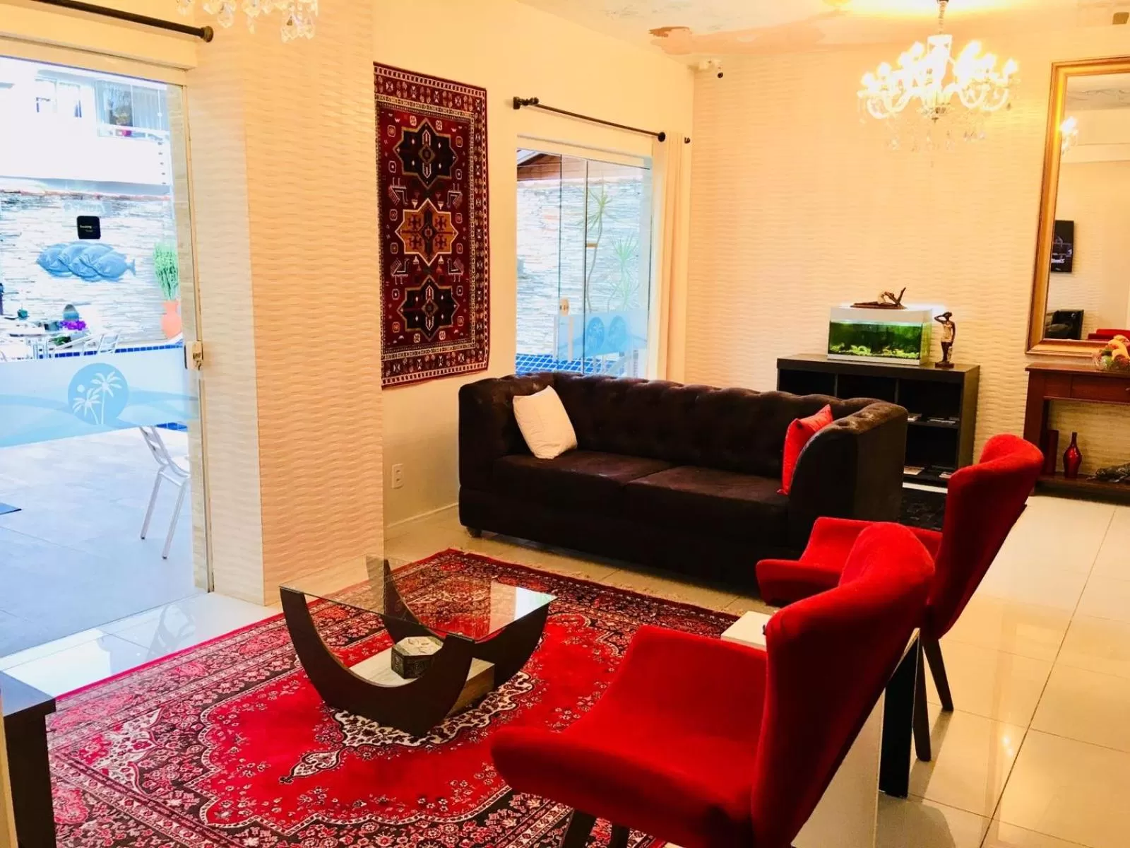 Seating area in Hotel das Palmas