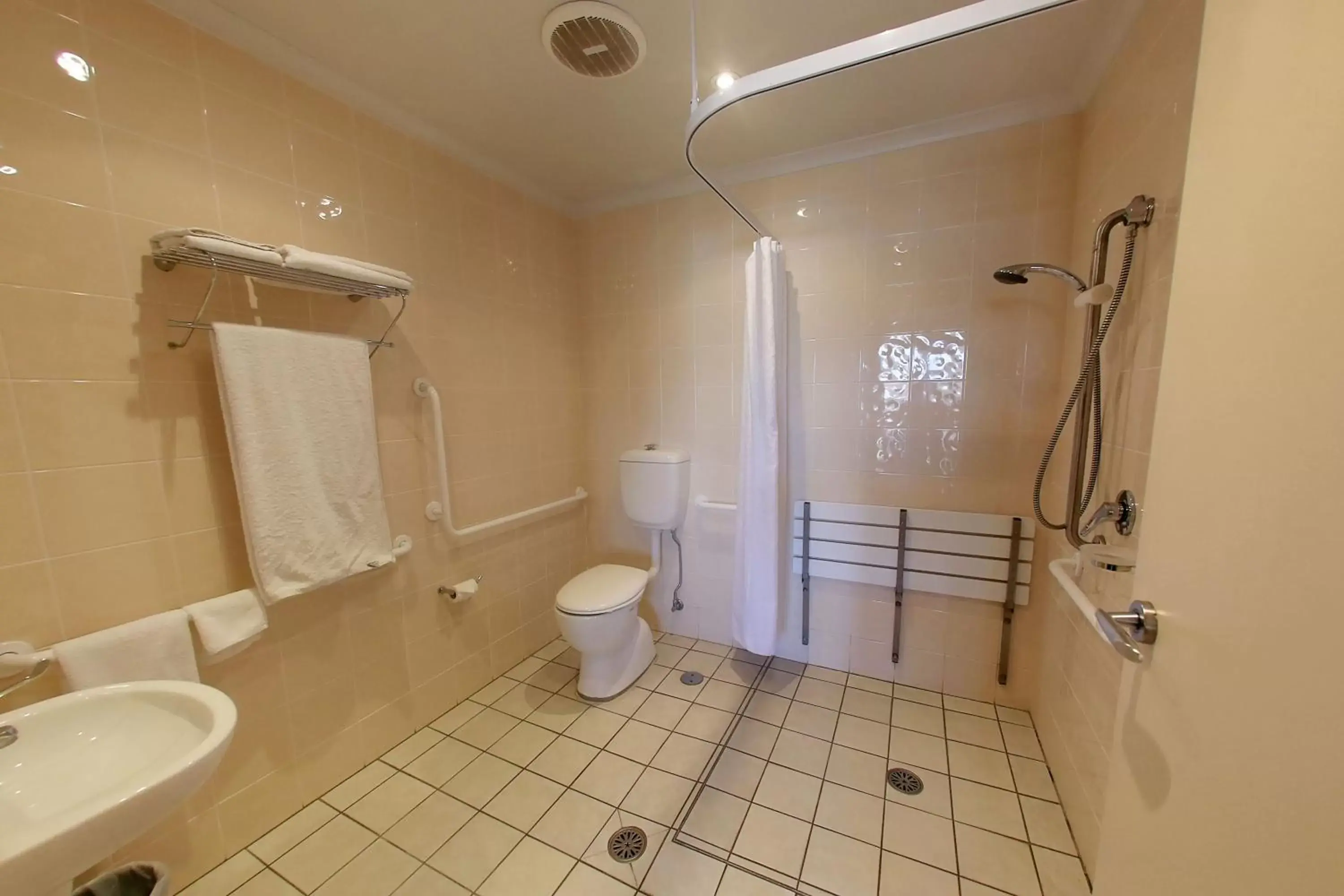 Facility for disabled guests, Bathroom in Forbes Victoria Inn