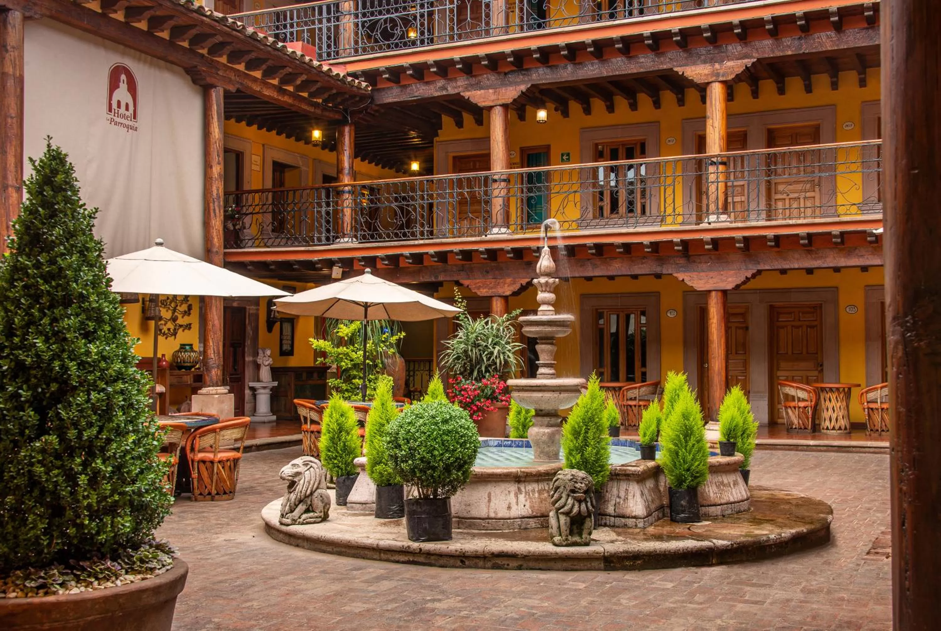 Patio in Hotel la Parroquia