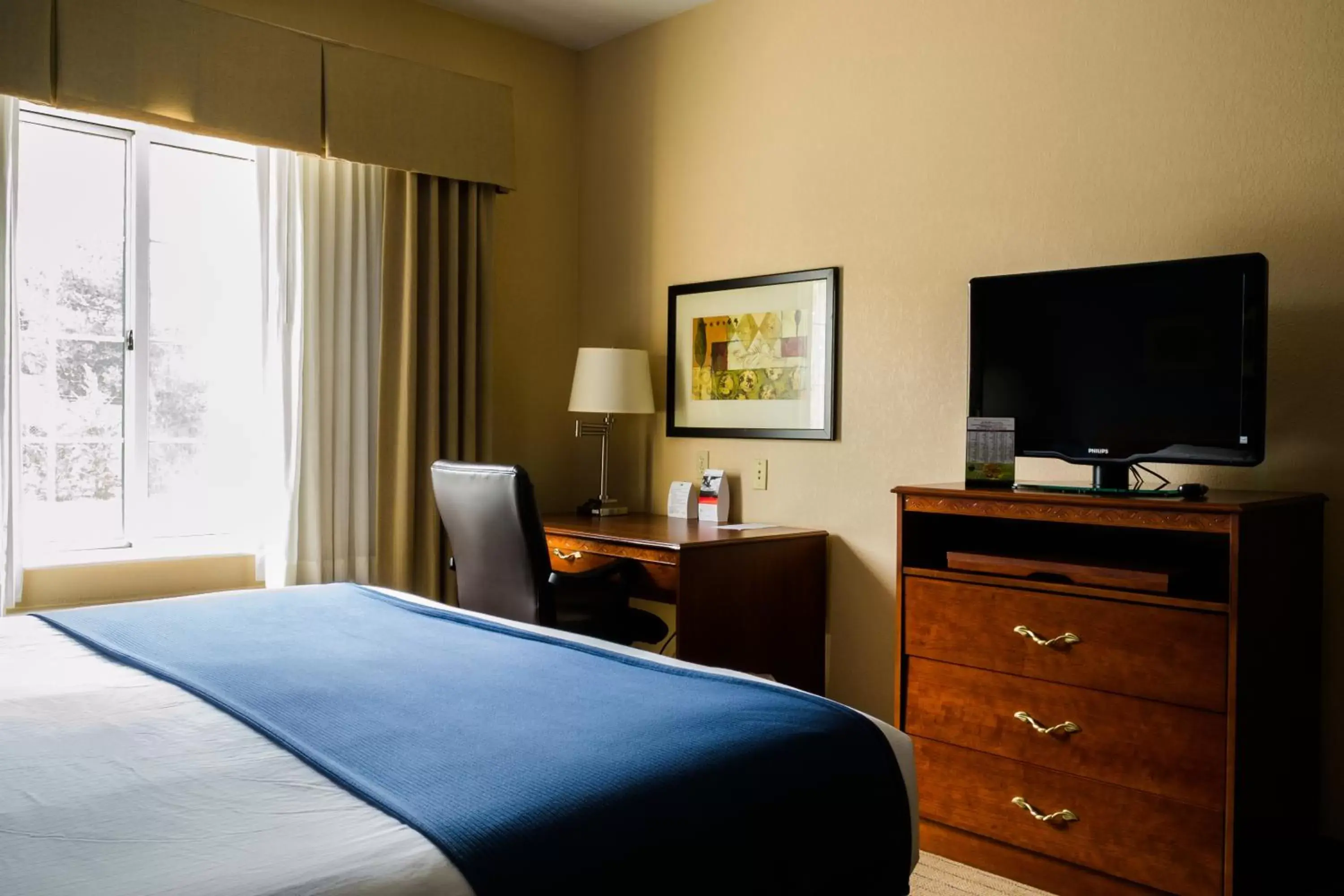 Seating area, TV/Entertainment Center in Holiday Inn Express Hotel & Suites Acme-Traverse City, an IHG Hotel