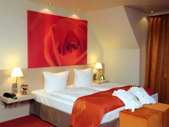 Bed in Logis Hôtel Kur- und Wellnesshaus Spree Balance