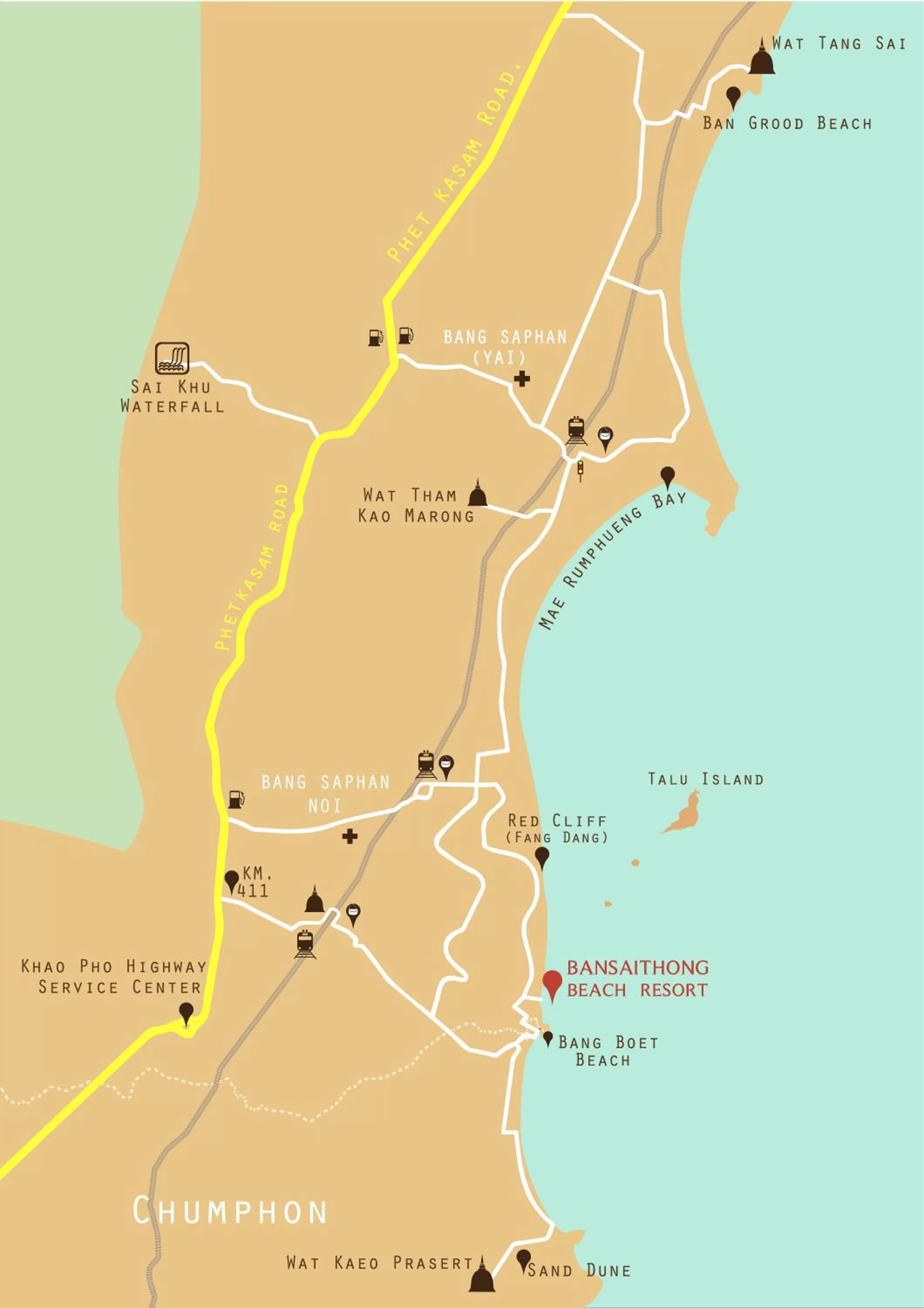 Bird's eye view in Ban Saithong Beach Resort