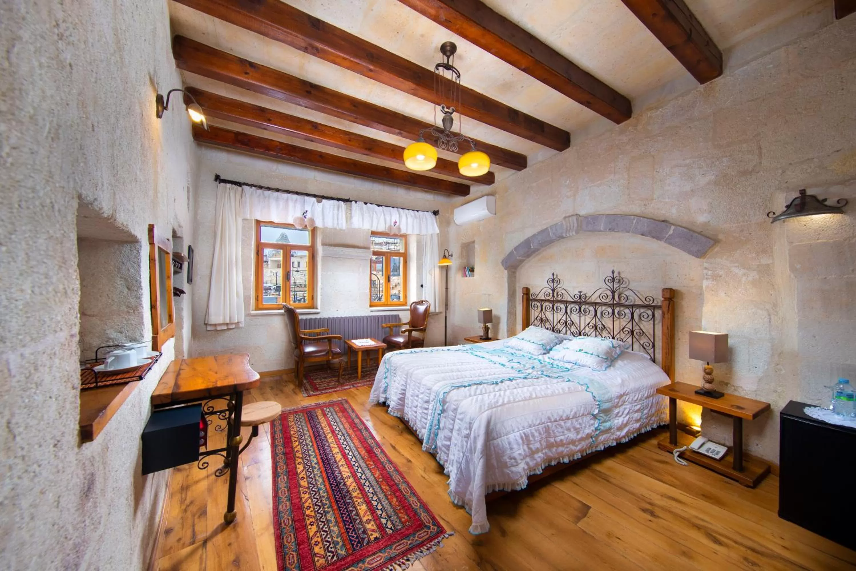 Bed in Terra Cave Hotel