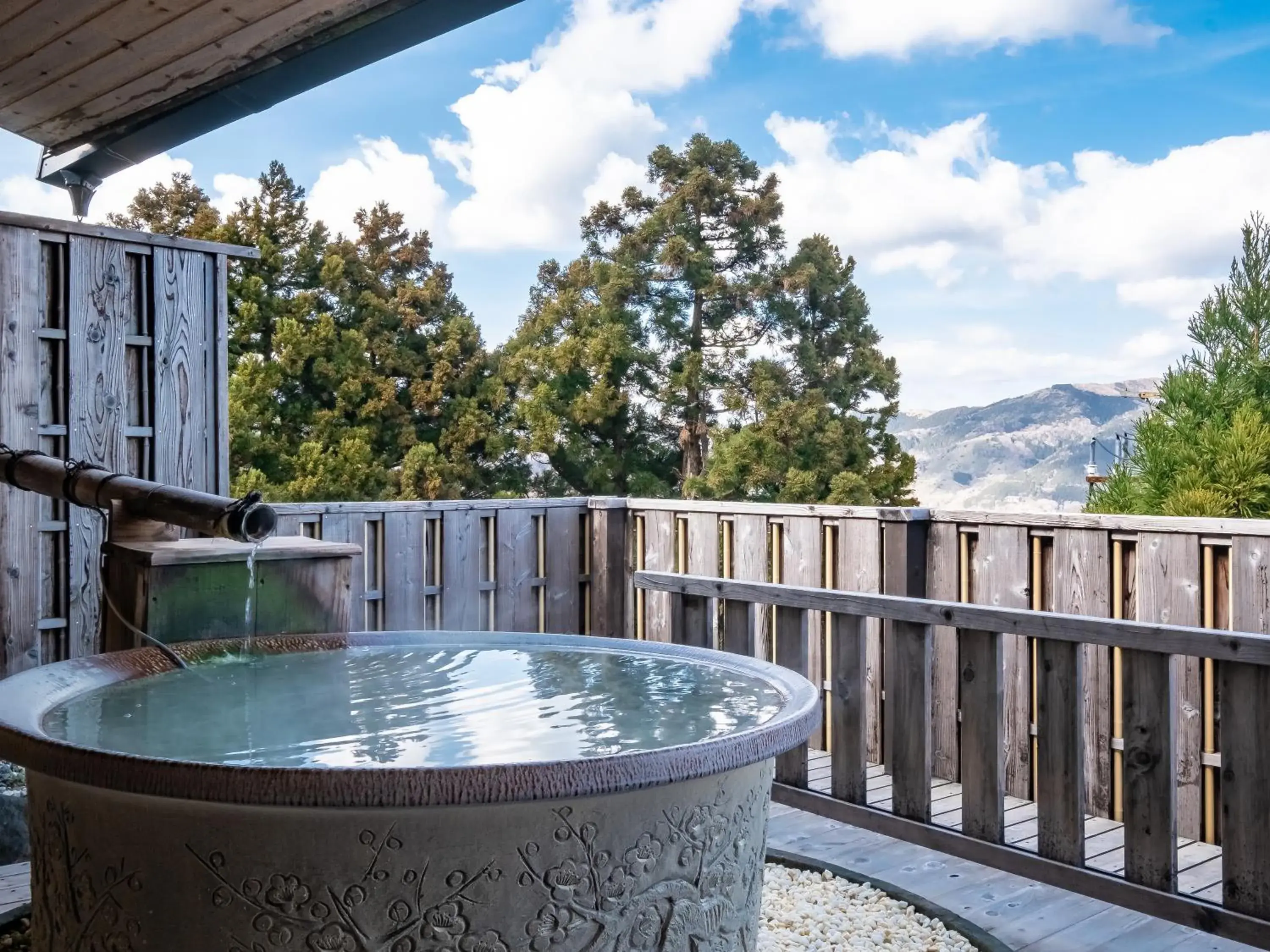 Hot Spring Bath, Swimming Pool in Hakone Shirayunoyado Yamadaya Ryokan