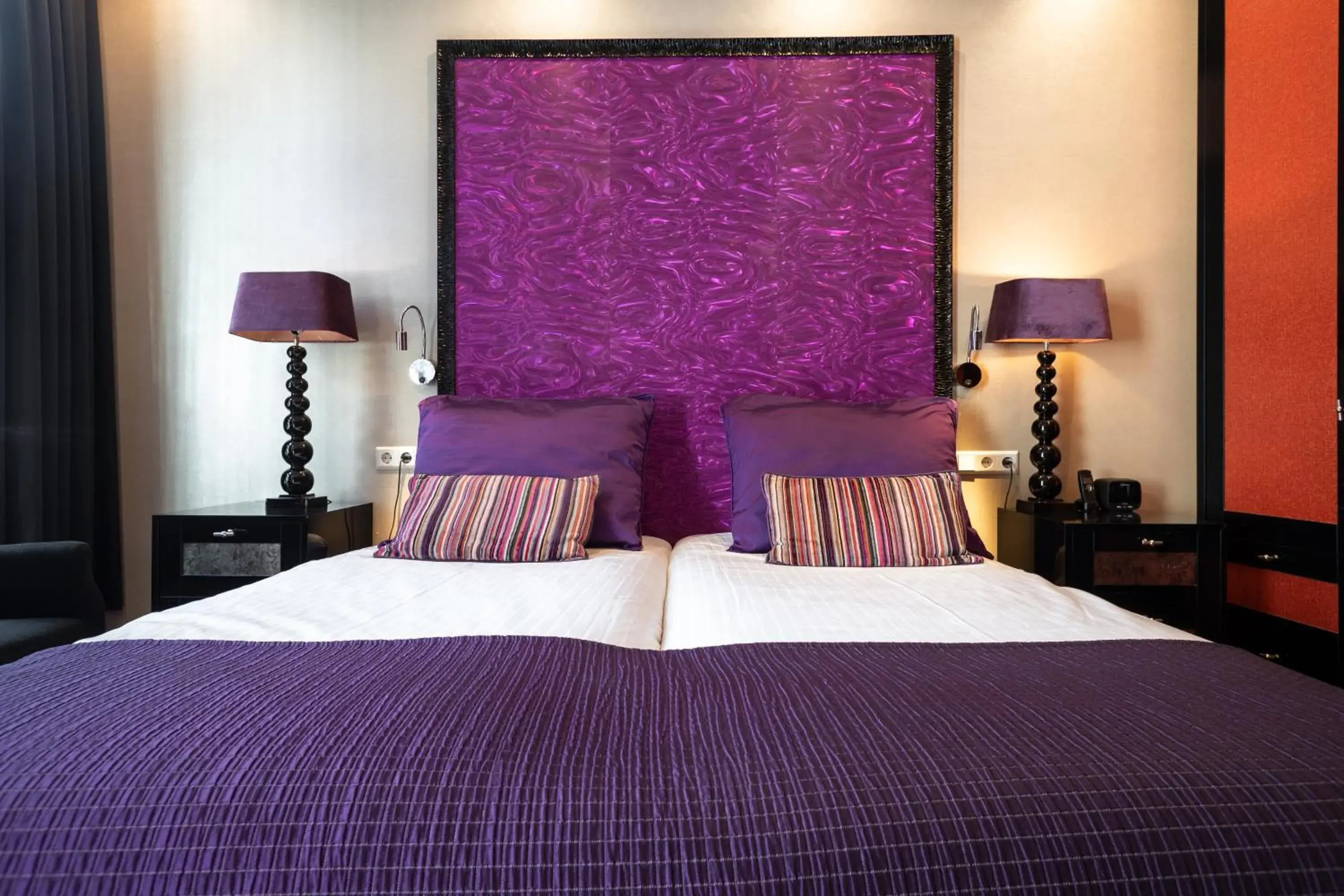 Decorative detail, Bed in Hotel Sebastians