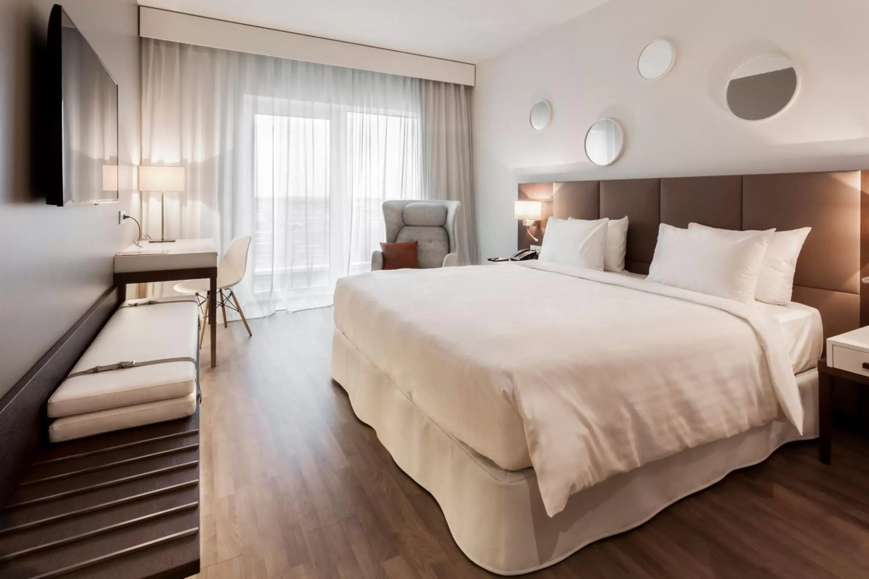 Photo of the whole room, Bed in AC Hotel by Marriott Paris Le Bourget Airport