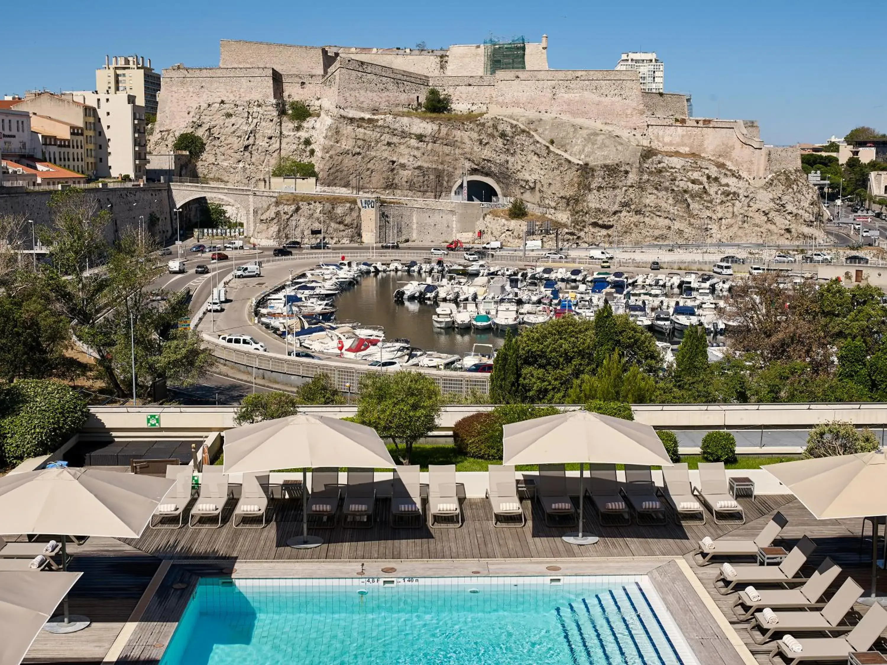 Swimming pool, Pool View in Radisson Blu Hotel Marseille Vieux Port