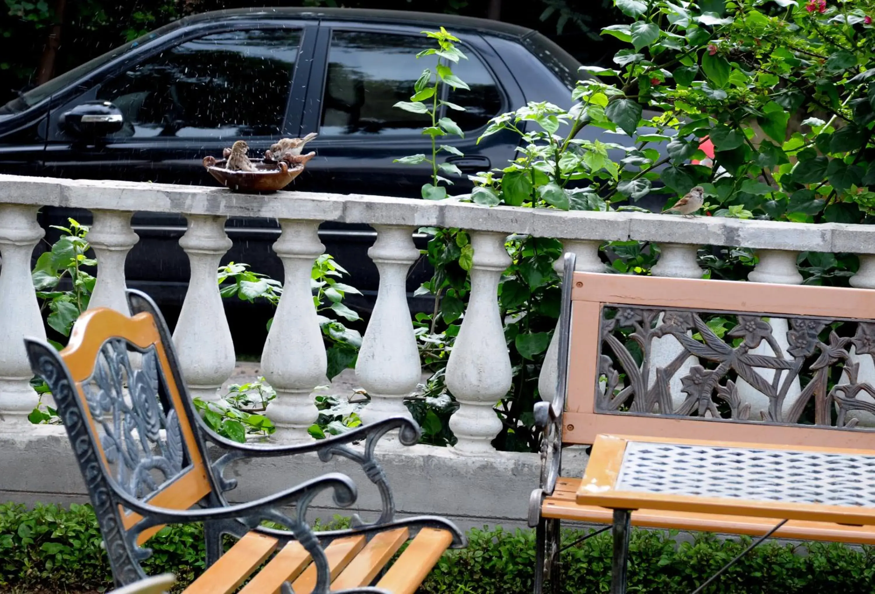 Seating area in Jai Niwas Garden Hotel