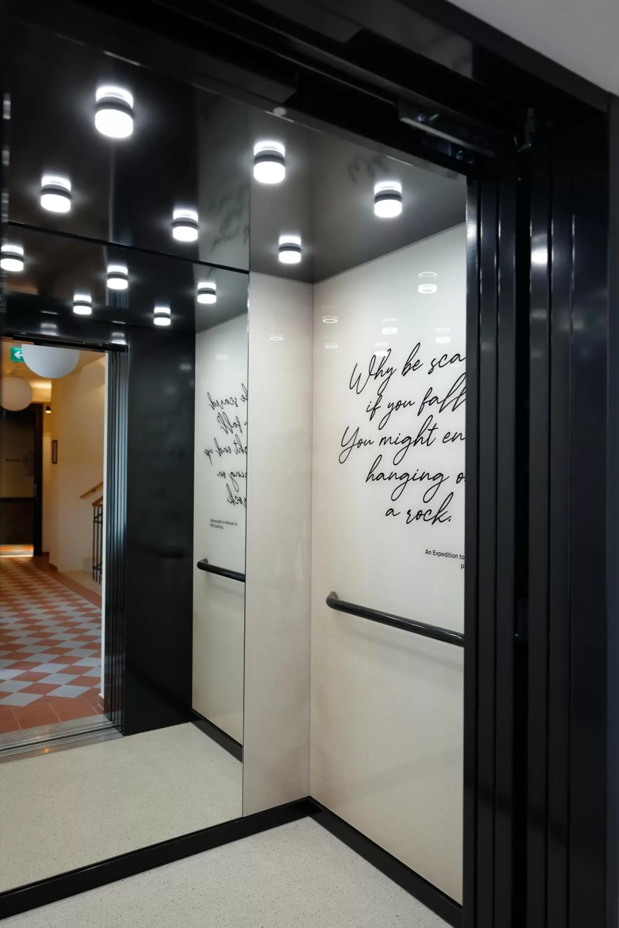 elevator in Hotel Prokop Square