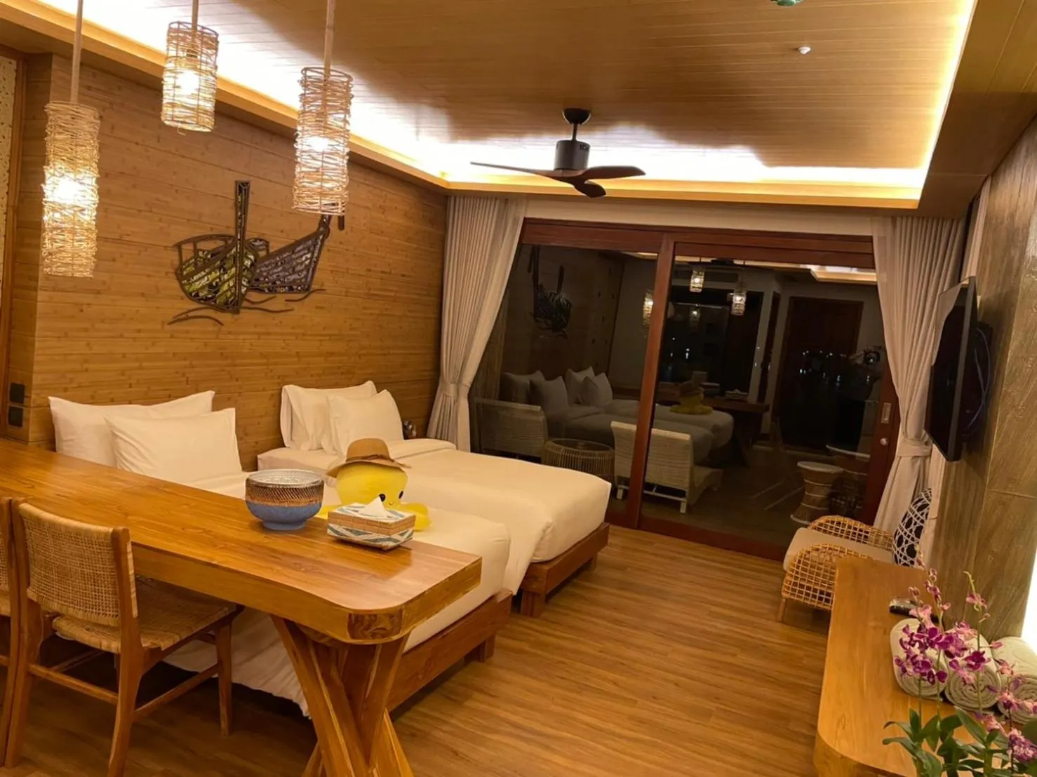 Bed in SINAE Phuket Luxury Hotel