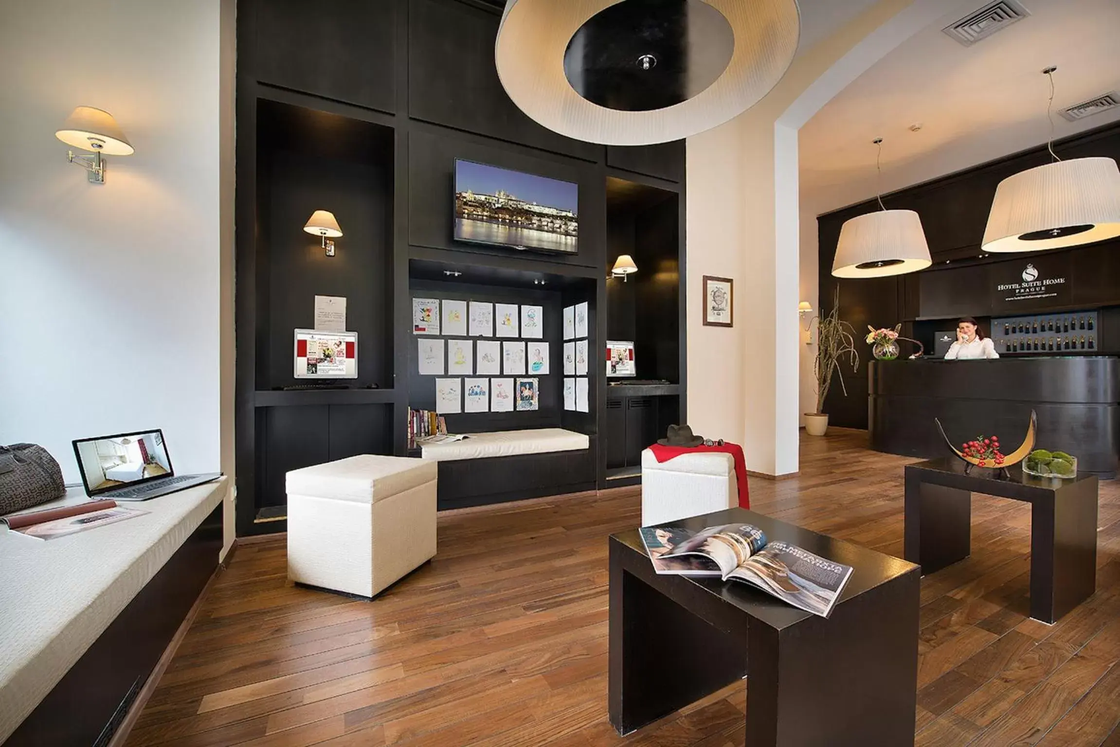 Lobby or reception in Hotel Suite Home Prague Lobby or reception in Hotel Suite Home Prague