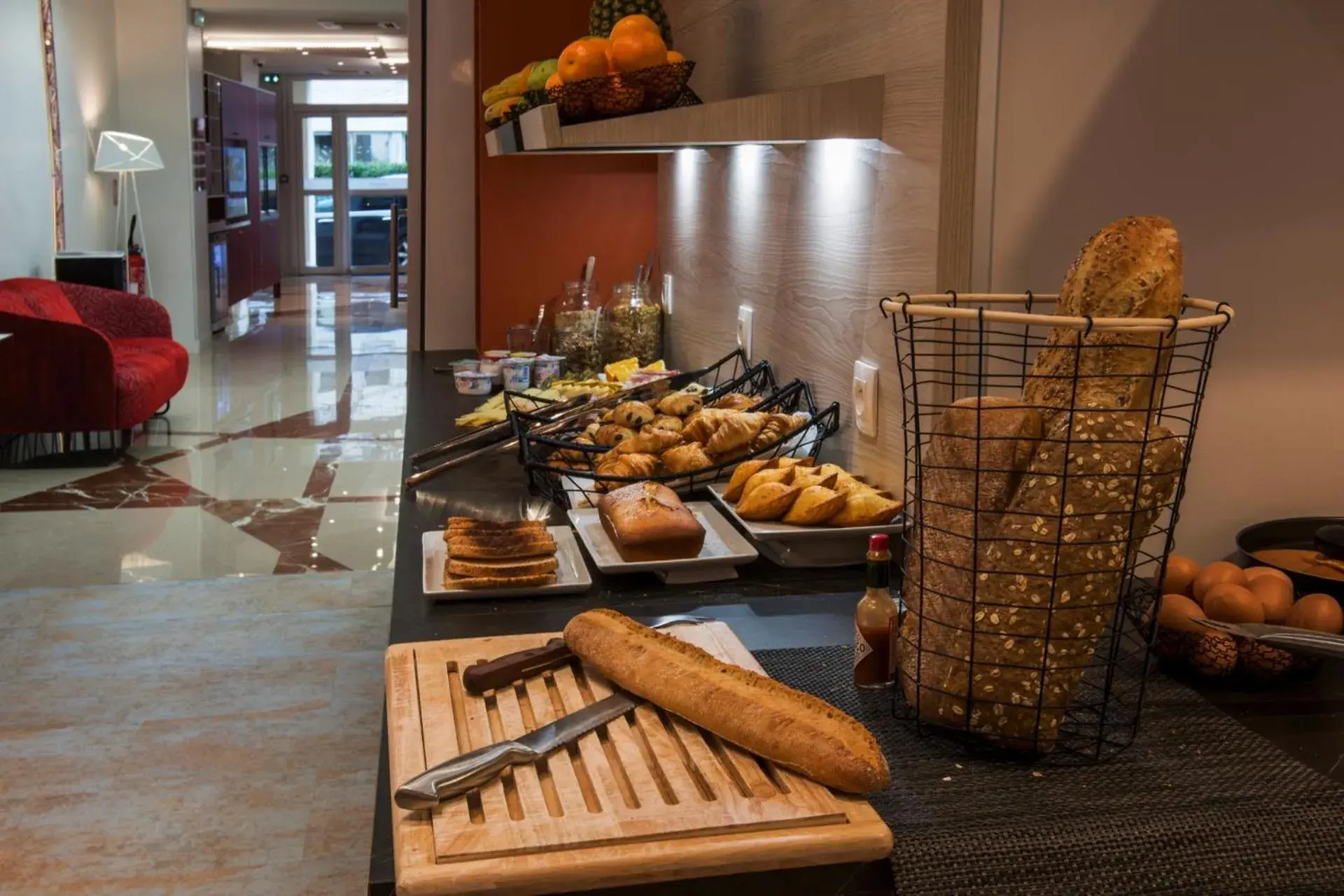 Buffet breakfast in Mercure Paris Pont de Levallois Neuilly