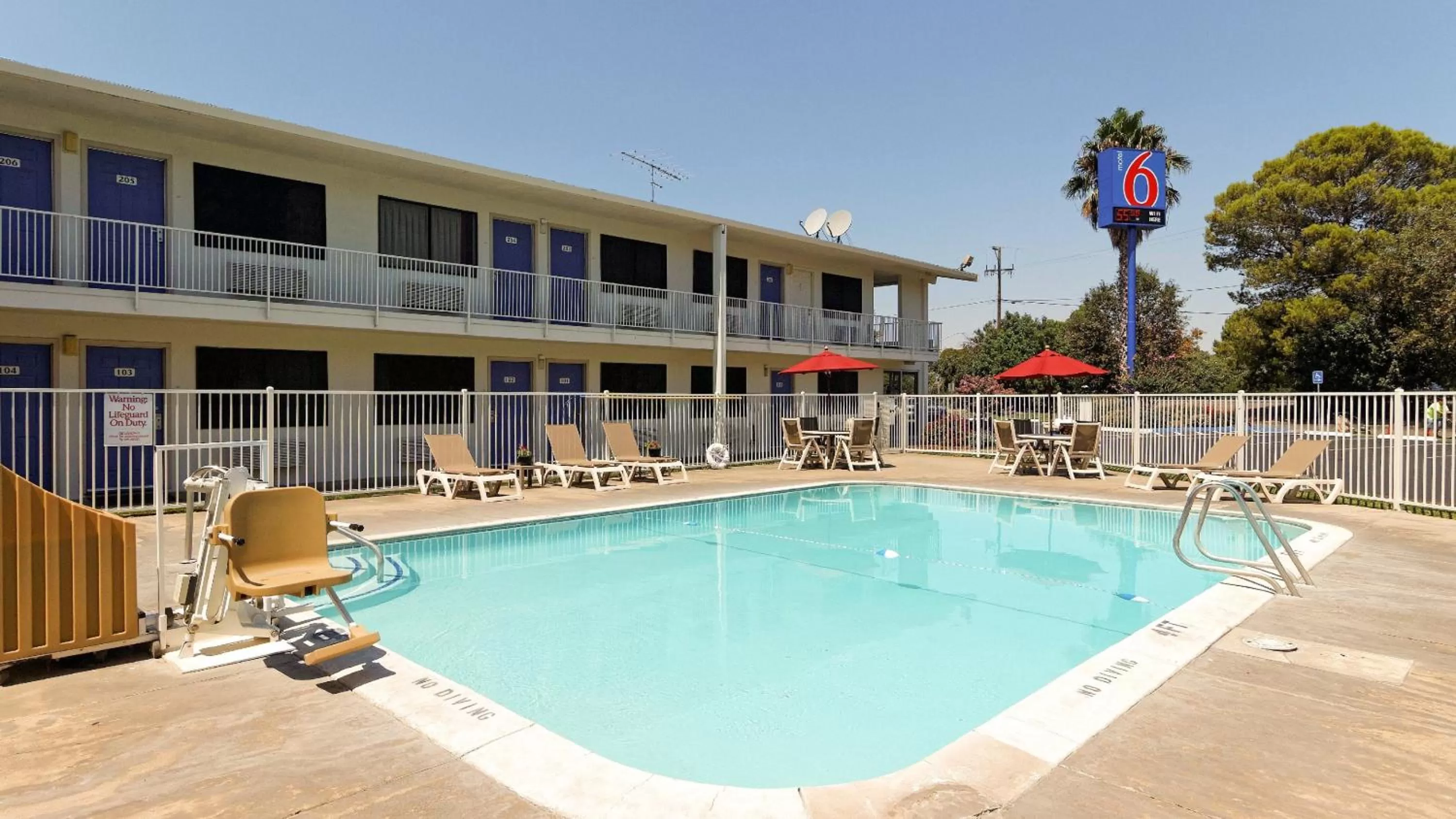 Swimming pool in Motel 6-Chico, CA