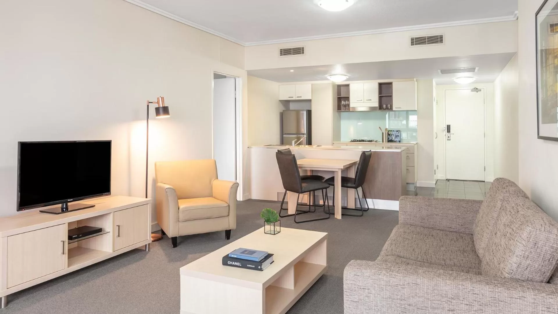 Living room in Oaks Brisbane on Charlotte Suites