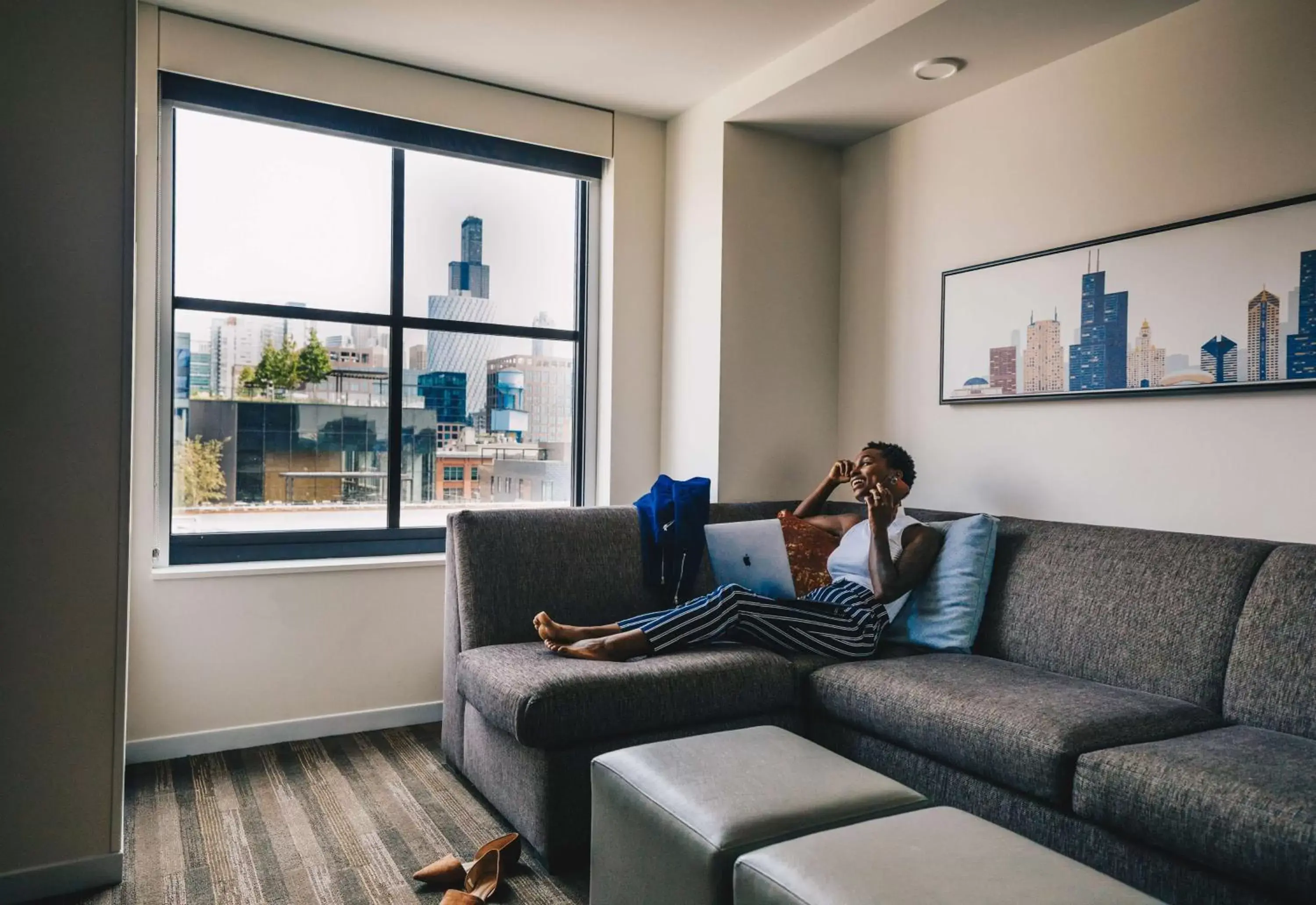 Seating Area in Hyatt House Allentown-Lehigh Valley