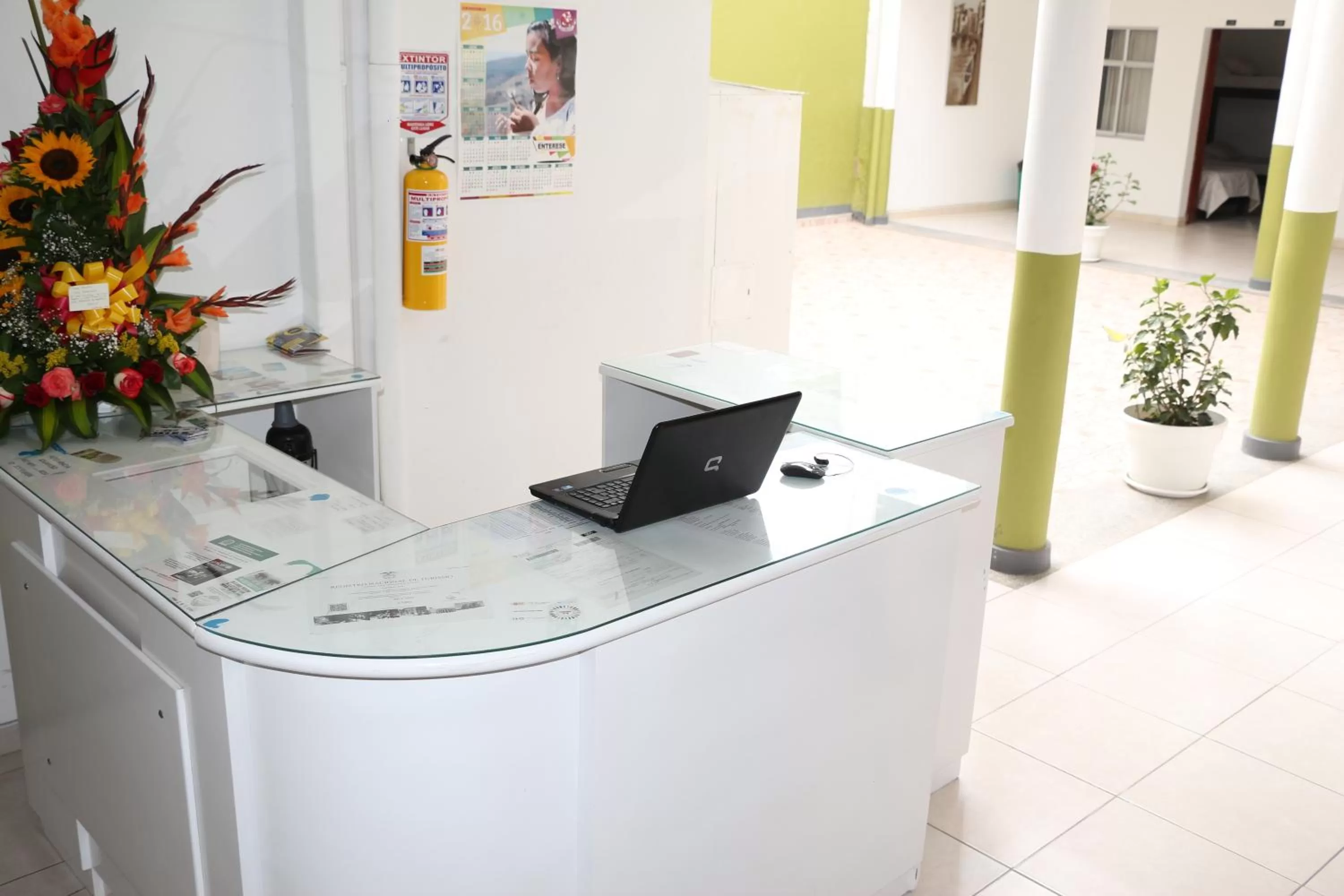 Lobby or reception in Hotel Abadia