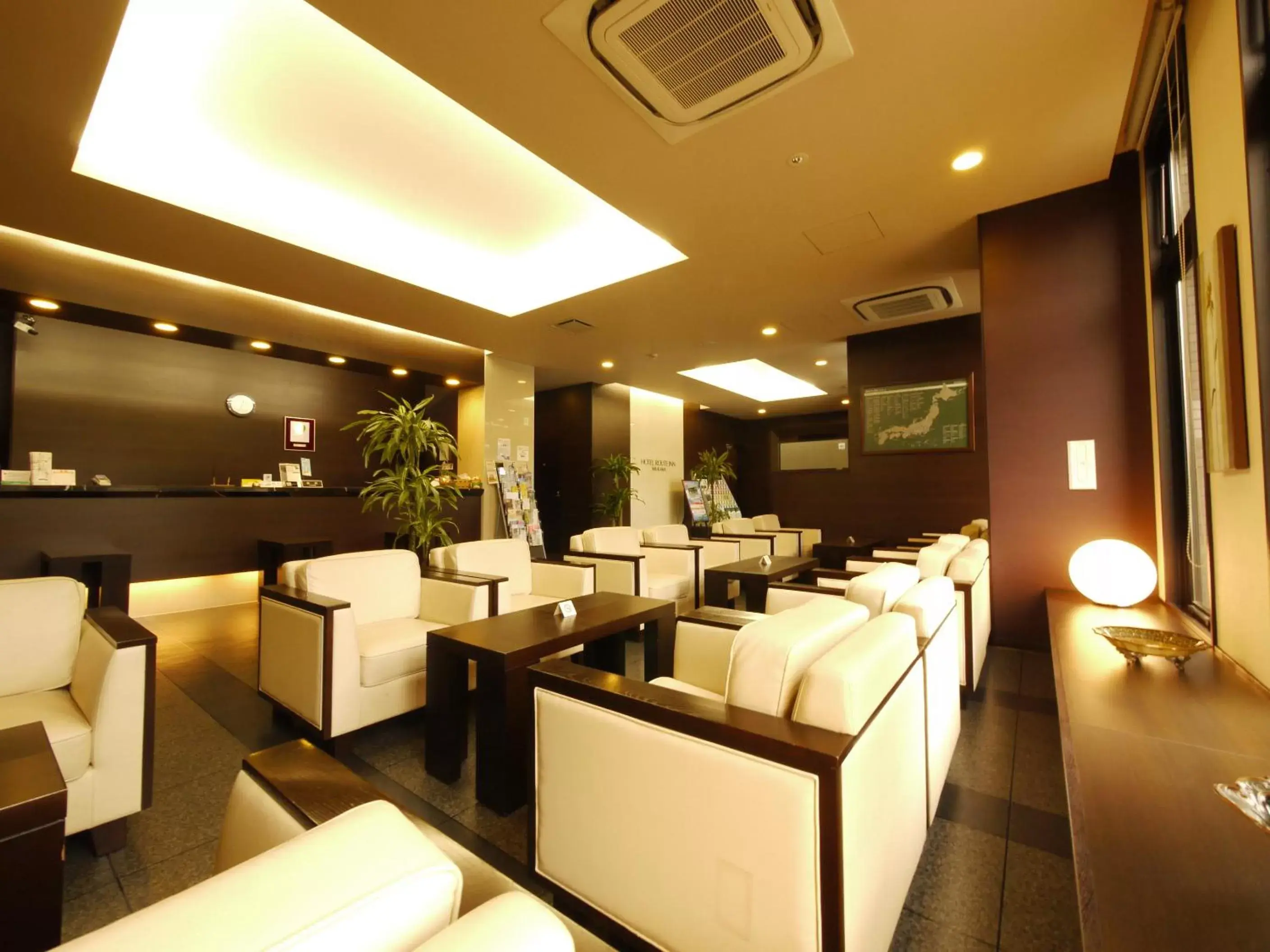 Lobby or reception, Restaurant/Places to Eat in Hotel Route-Inn Shibukawa