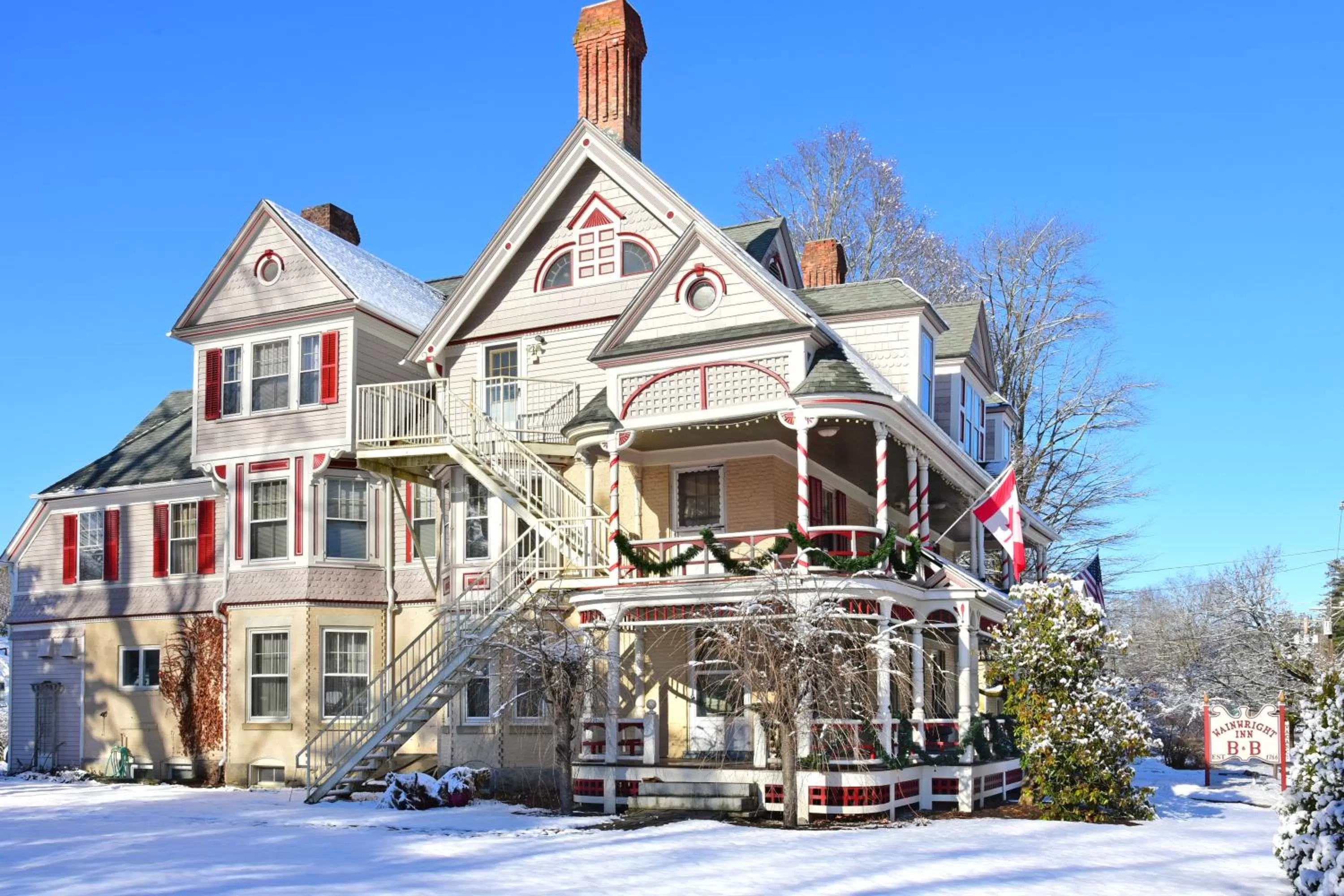 Property building, Winter in Wainwright Inn