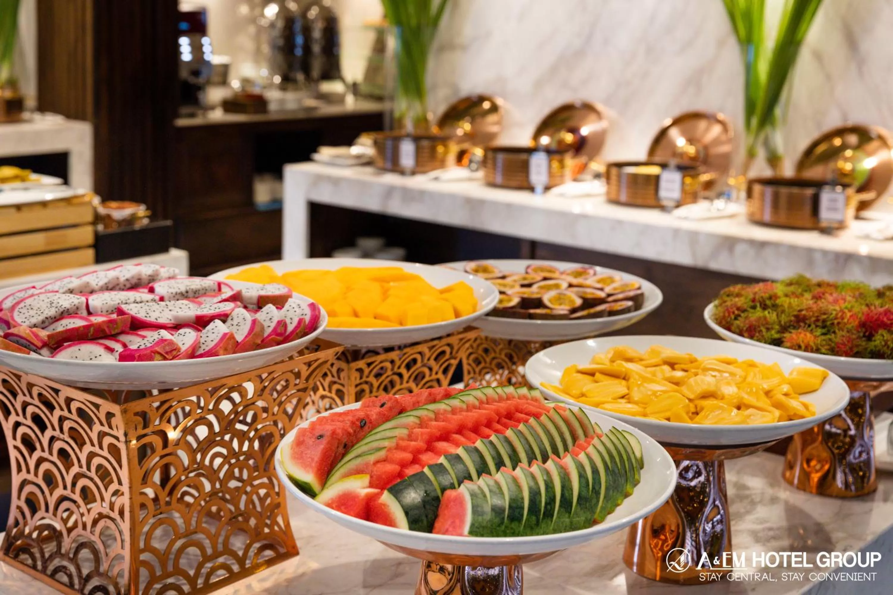 Buffet breakfast in A&EM Saigon Hotel