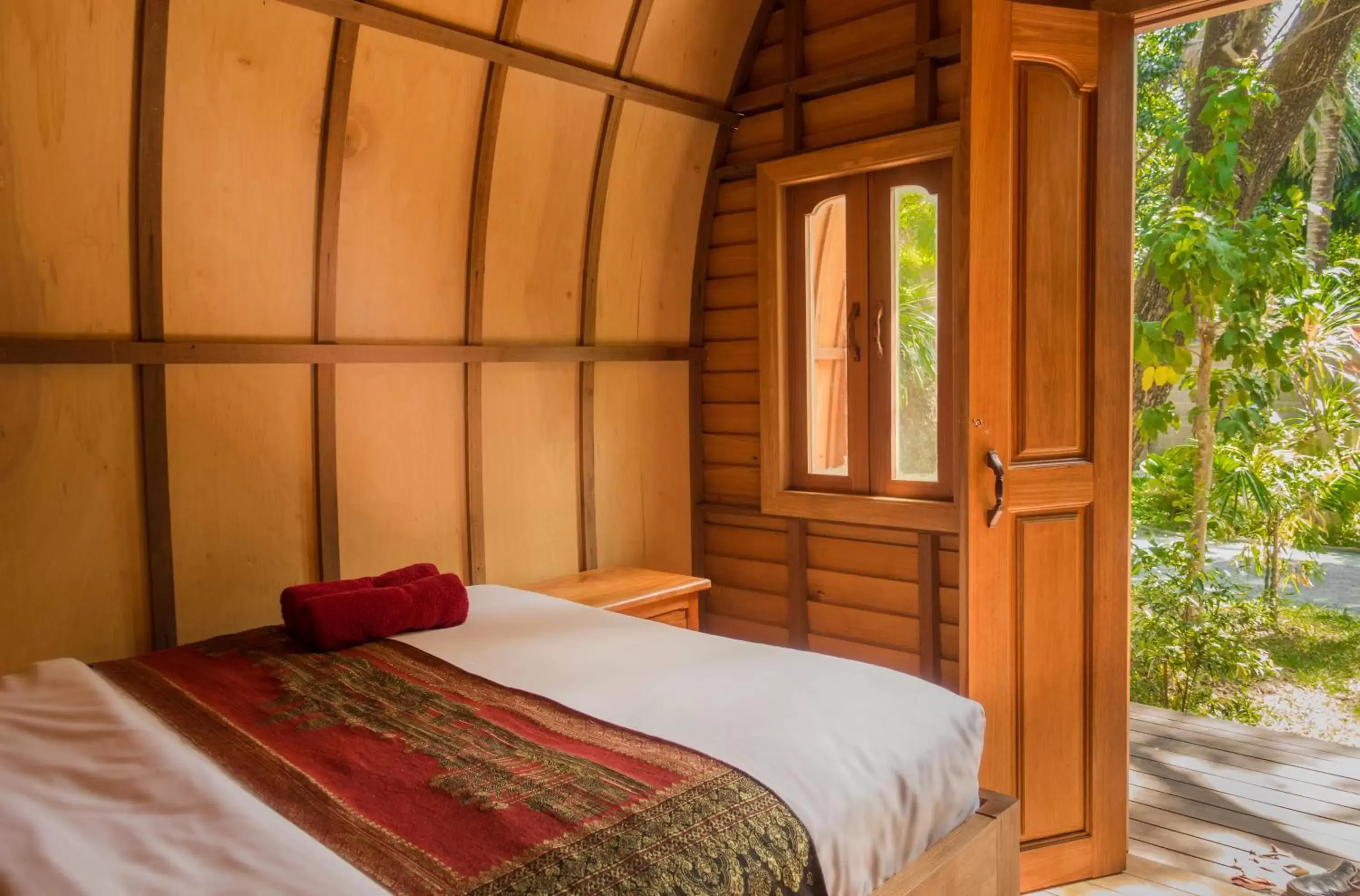 Bedroom, Bed in Bamboo Bungalow