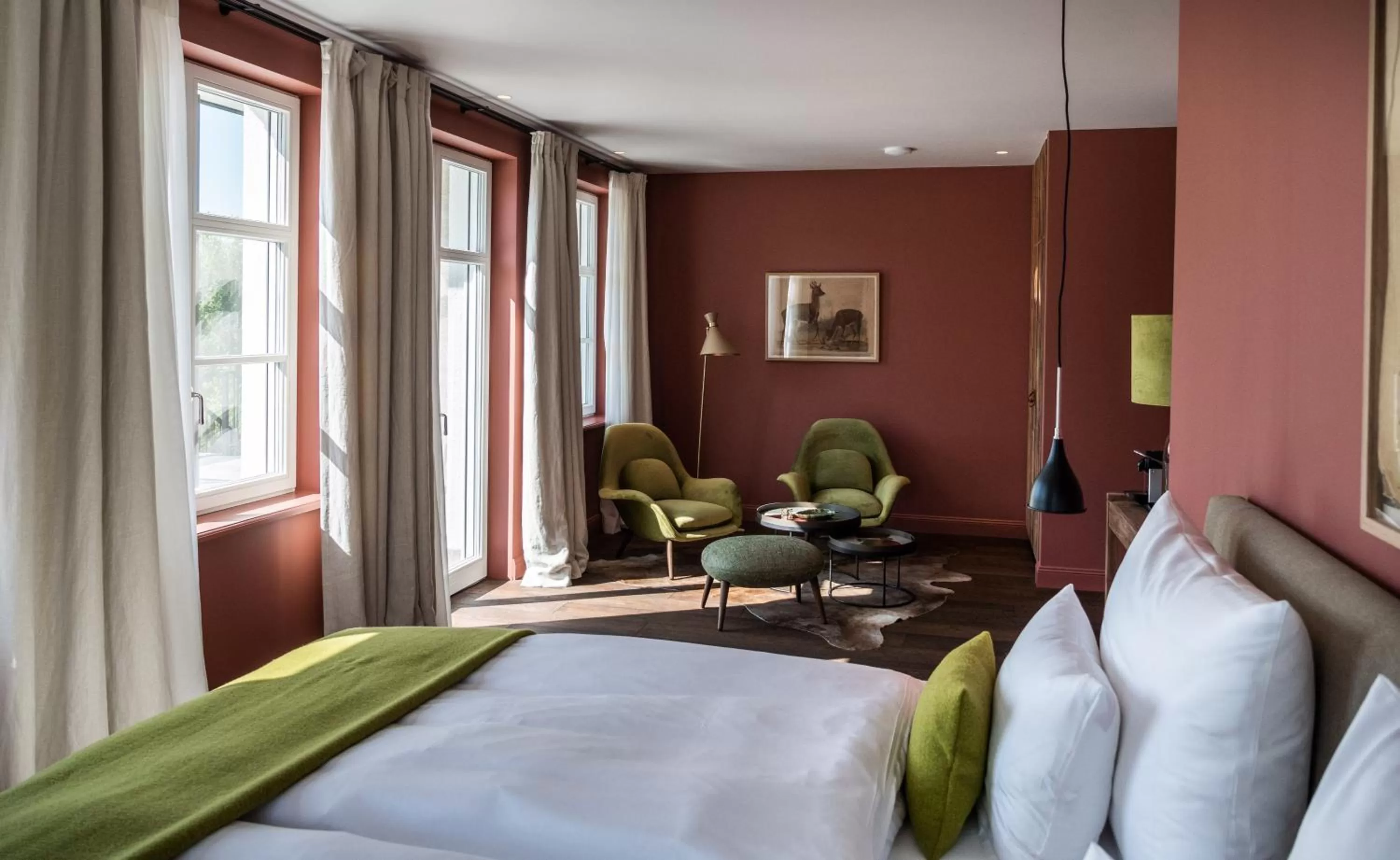 Living room, Bed in Alpenloge Design Hotel