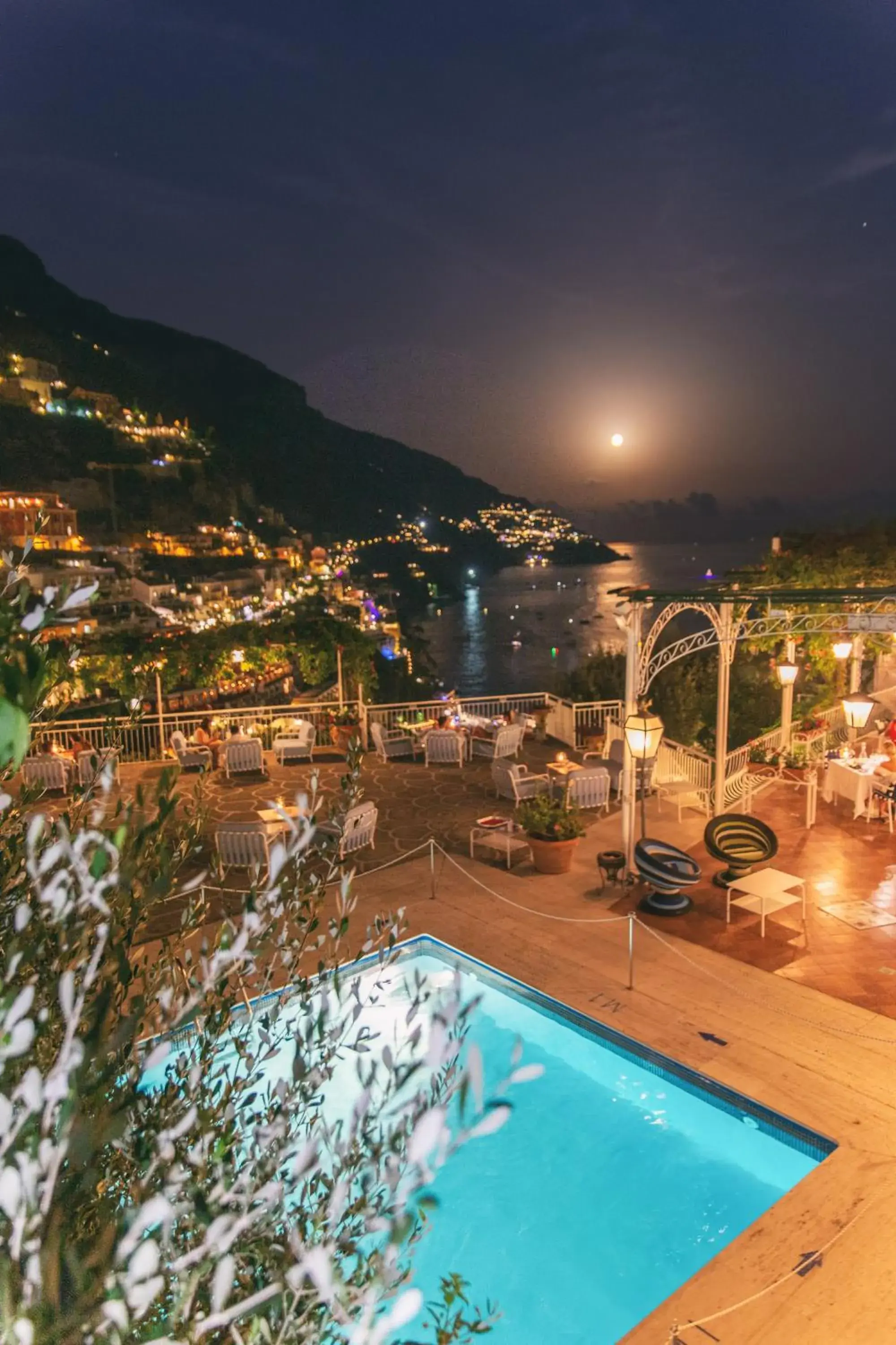 Night, Pool View in Hotel Poseidon