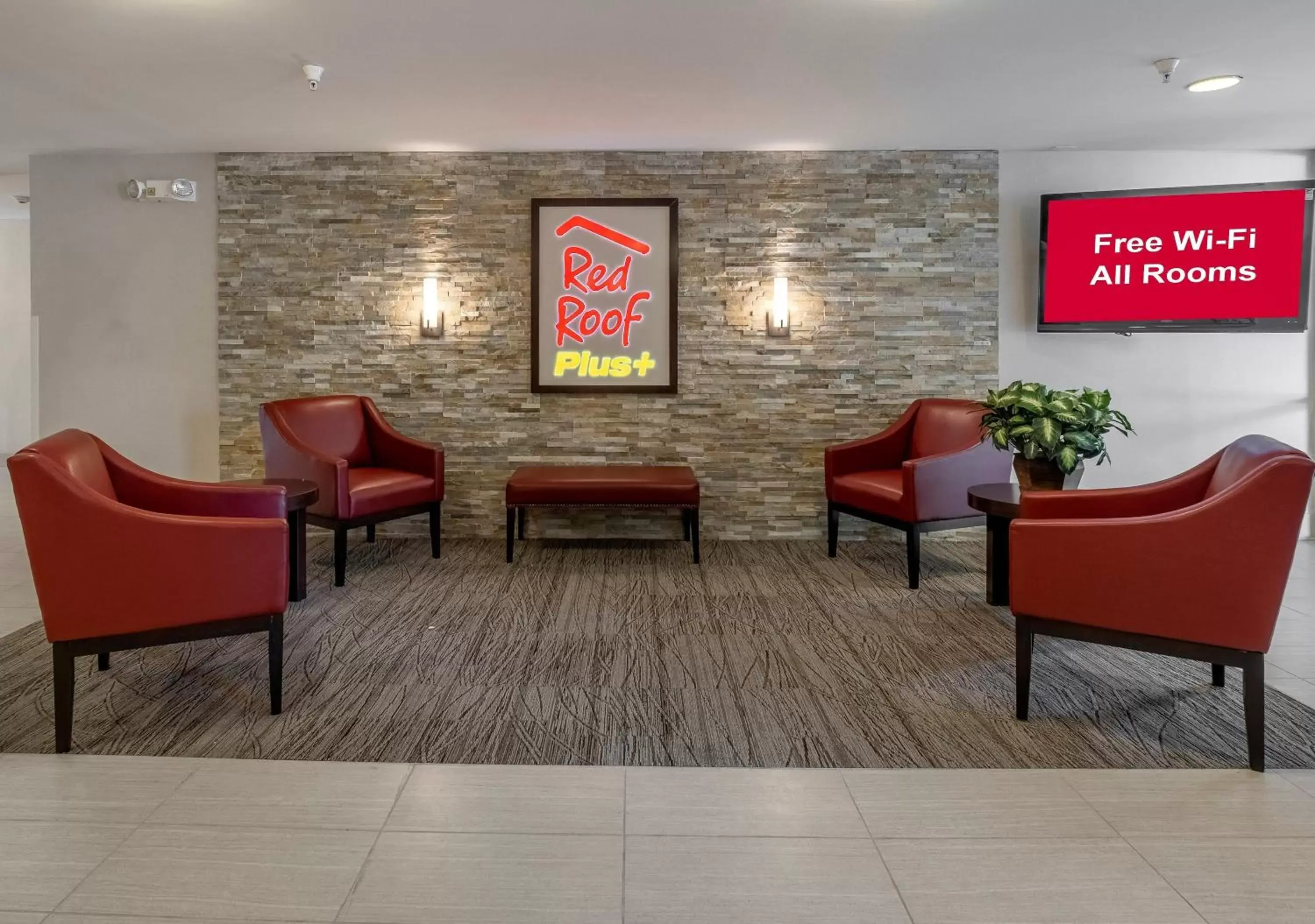 Lobby or reception, Lounge/Bar in Red Roof Inn PLUS Boston - Mansfield - Foxboro