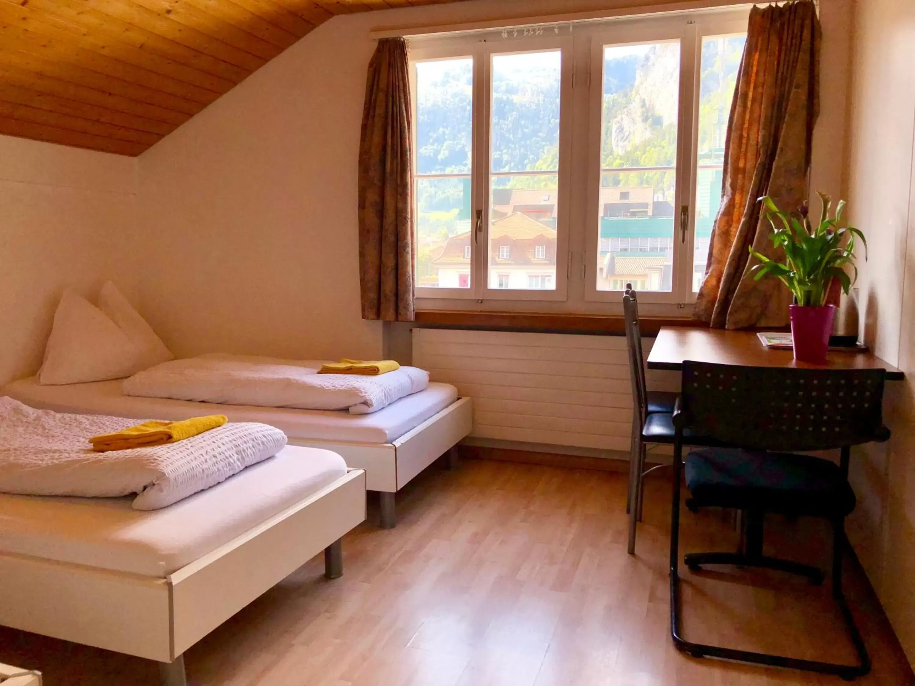 Triple Room with Shared Toilet in Interlaken Marco Hostel Triple Room with Shared Toilet in Interlaken Marco Hostel
