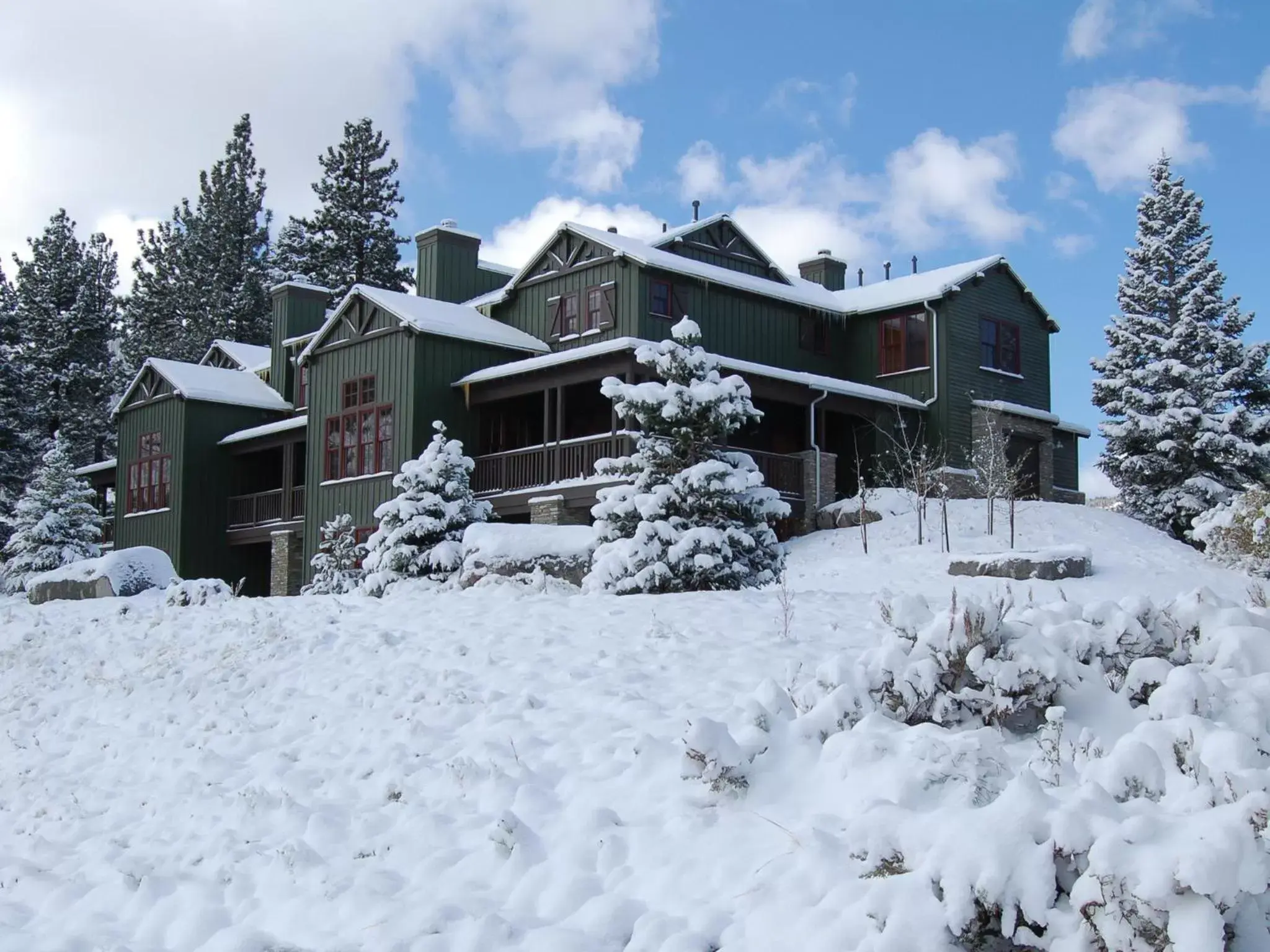 Property building, Winter in Snowcreek Resort Vacation Rentals