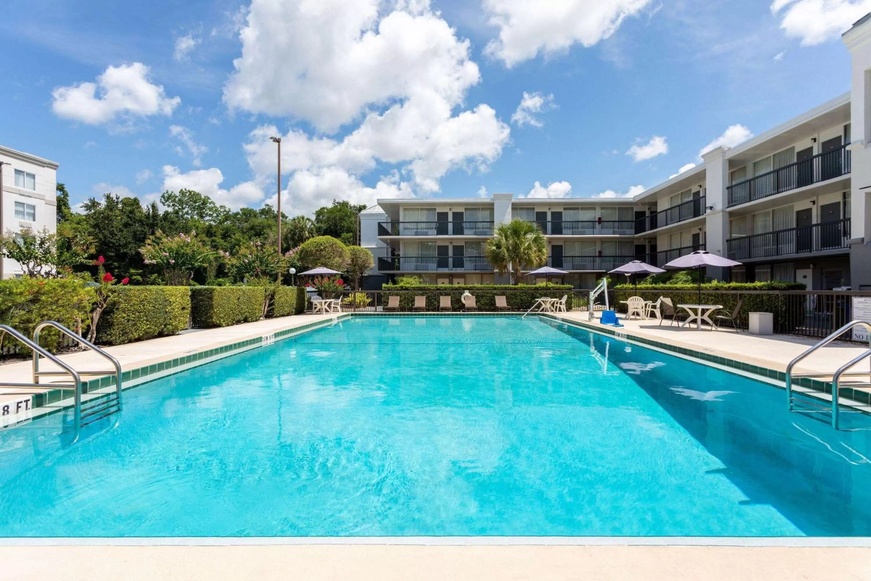 Pool view in Ramada by Wyndham Altamonte Springs Near I-4